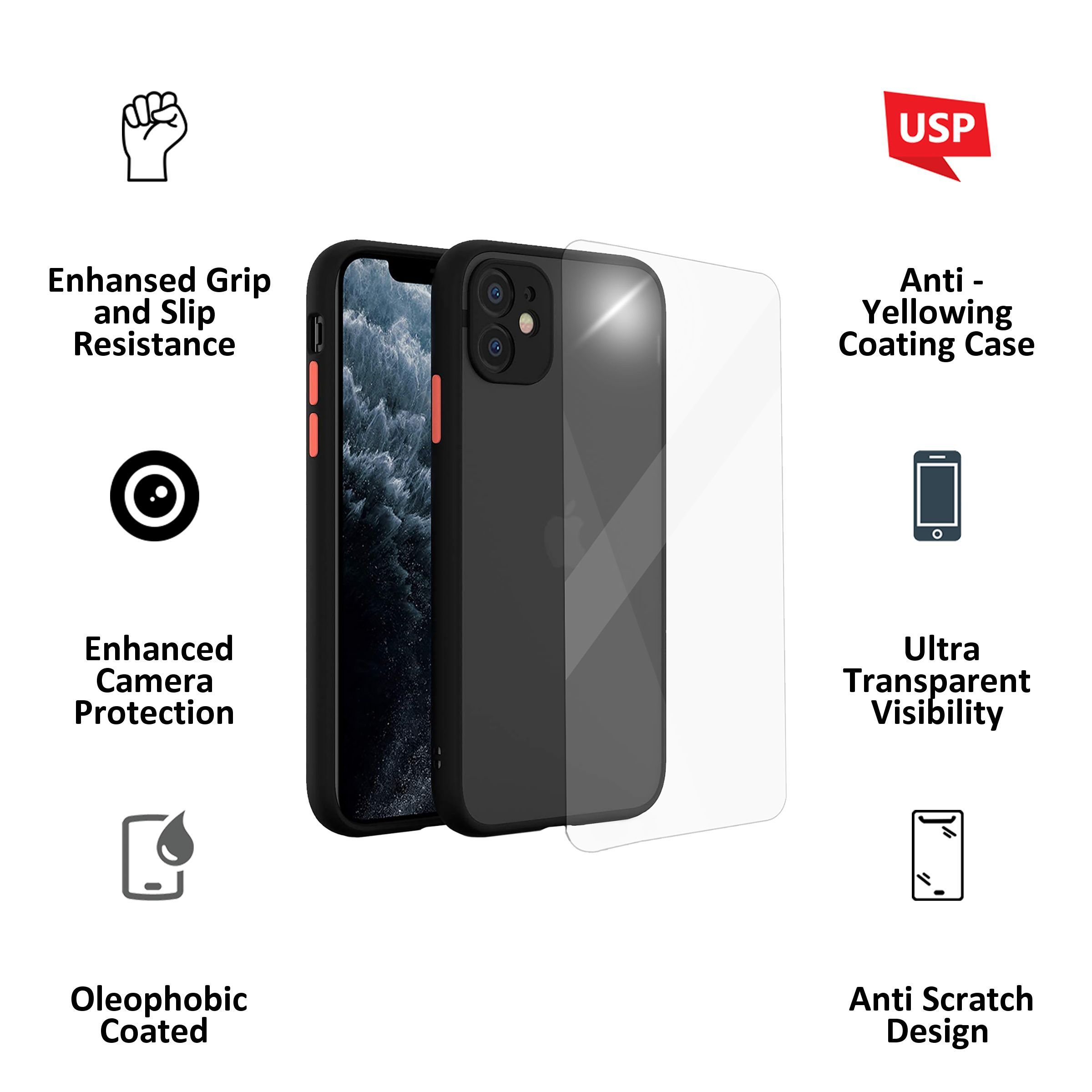 ARROW Camera Duplex Polycarbonate Back Cover for Apple iPhone 11 (Anti Scratch Design, Black)_2