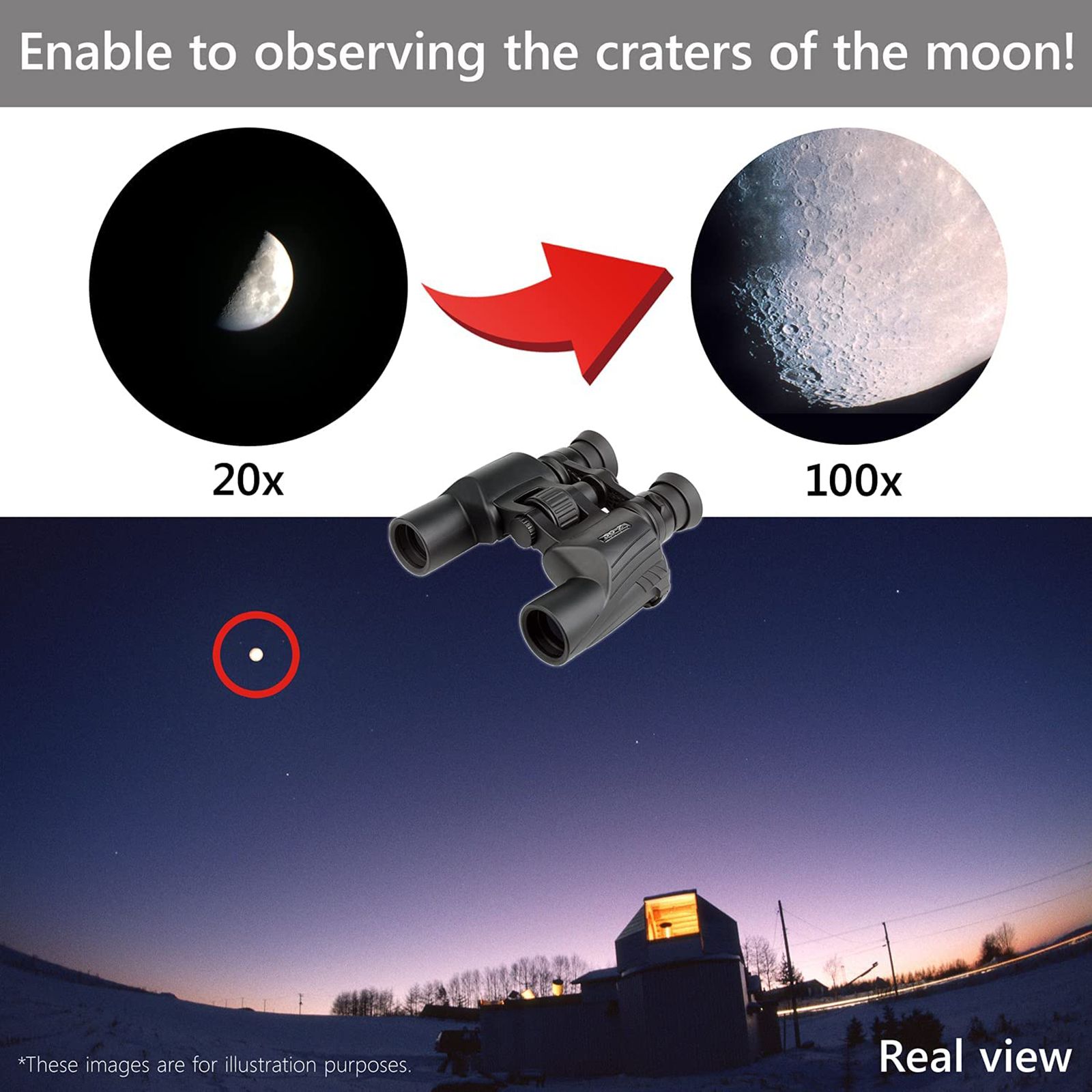 Kenko SG-Z 100 x 30 mm Porro Prism Optical Binoculars (Diopter-Adjusting Ring, 239906, Black)_5