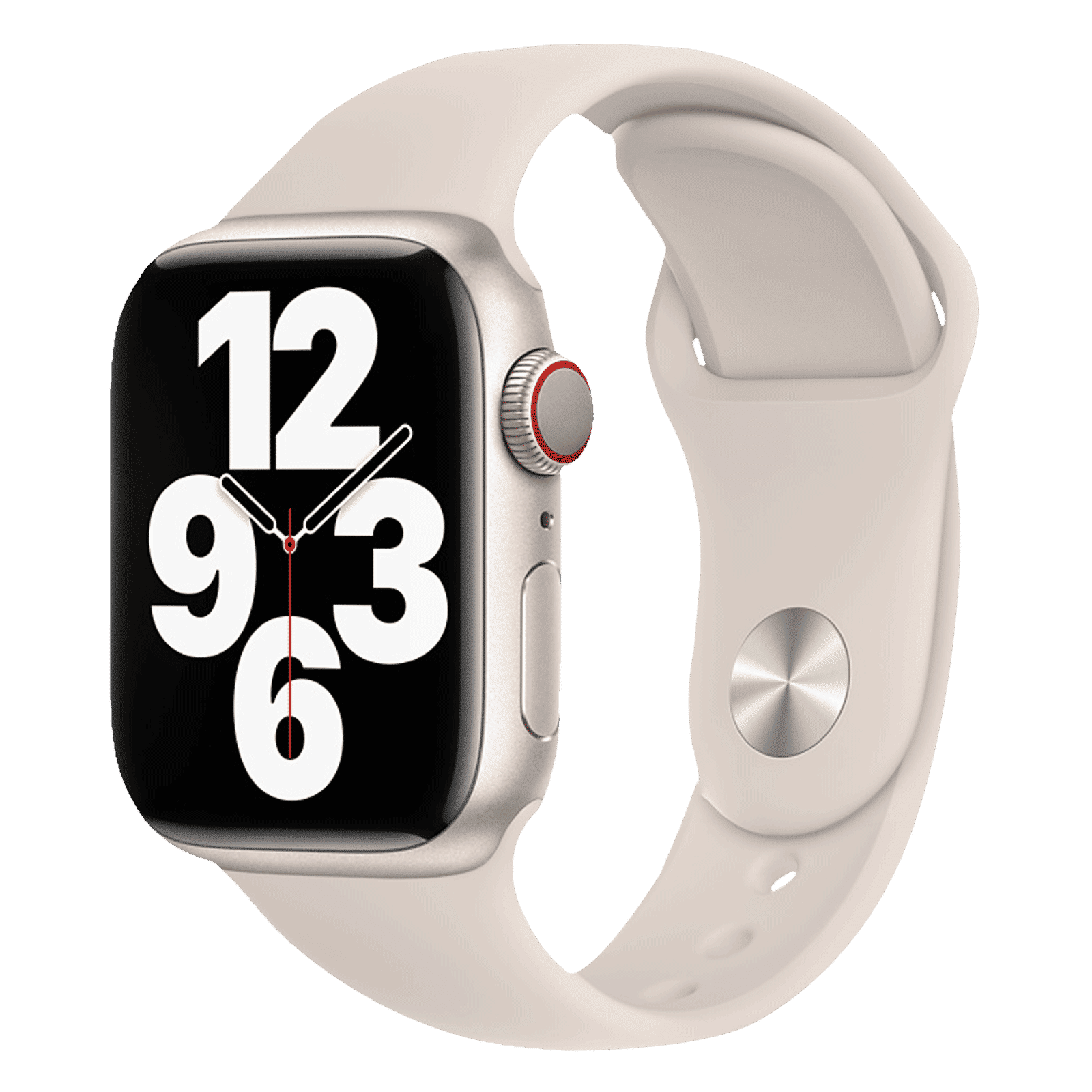 Apple Fluoroelastomer Sport Band for Apple Watch Series 3 (38mm / 40mm / 41mm, Regular) (Durable & Strong, Starlight)_2