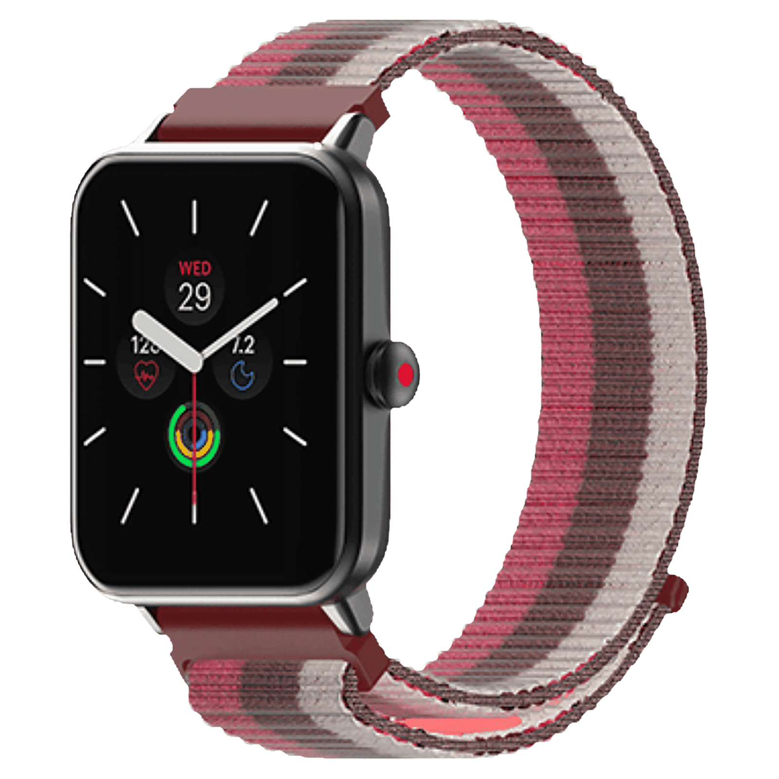 Noise Classic Woven Nylon Strap for Noise ColorFit & NoiseFit (22mm) (Durability & Comfort, Light Berry)_3