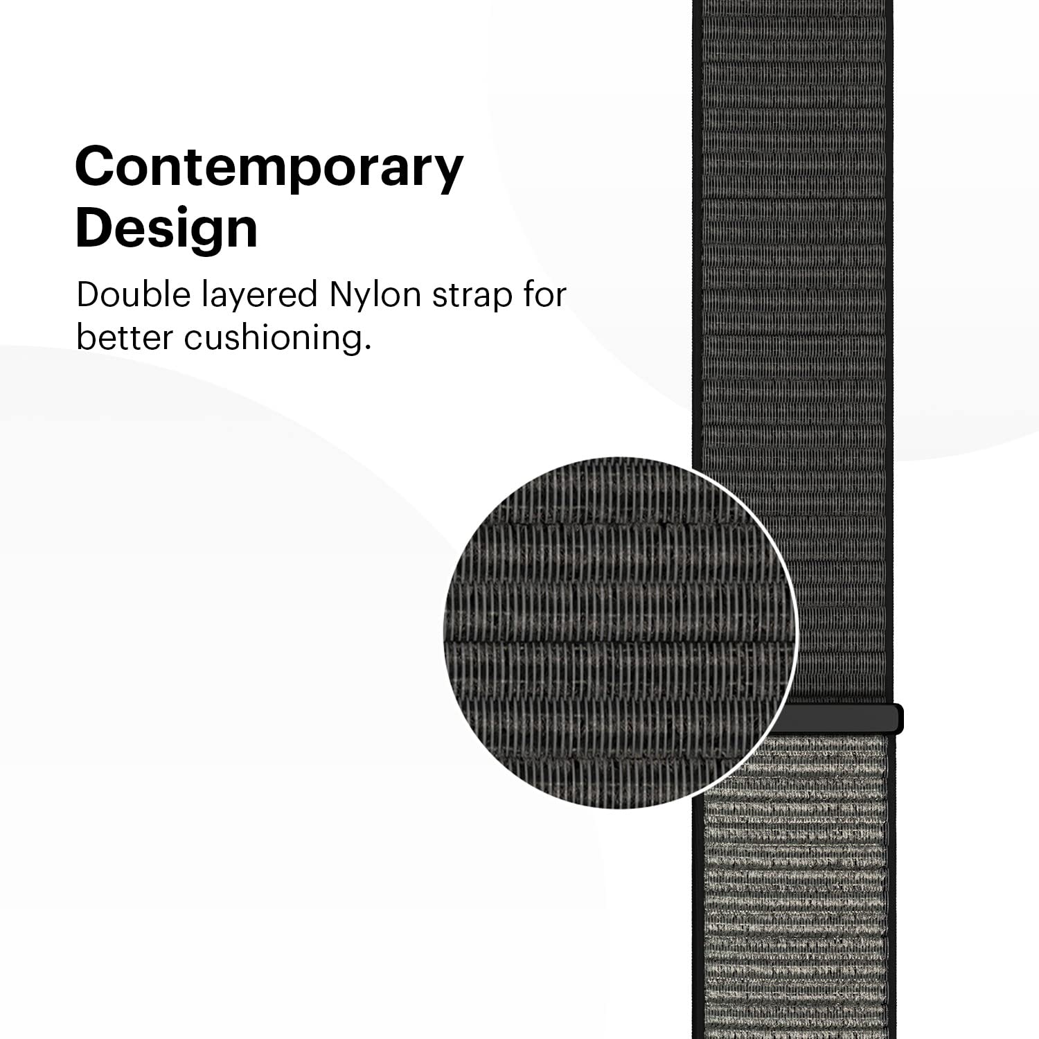 Noise Classic Woven Nylon Strap for Noise ColorFit & NoiseFit (22mm) (Durability & Comfort, Ash Grey)_6