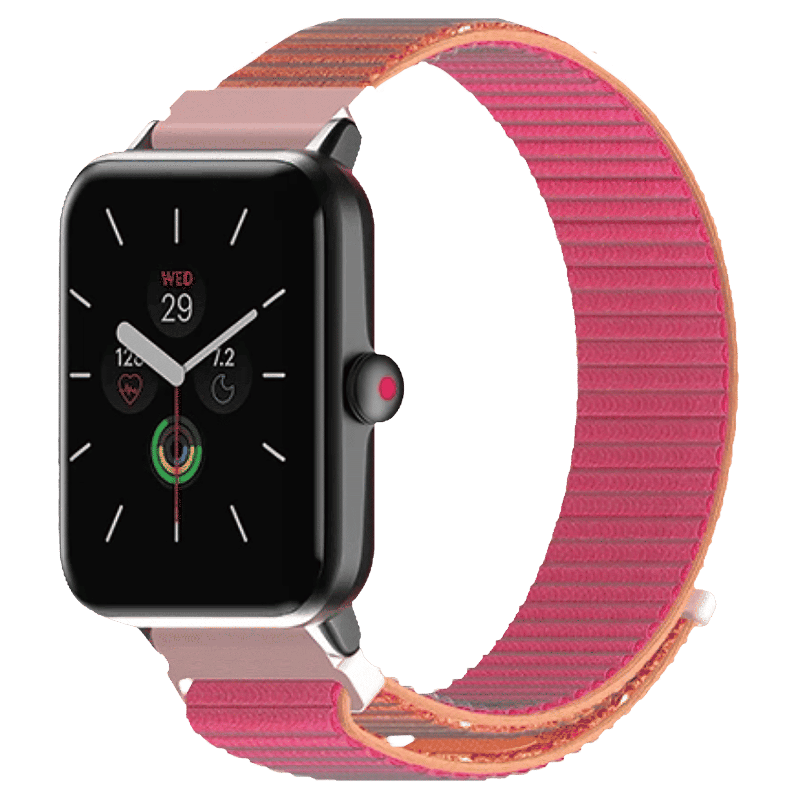 Noise Classic Woven Nylon Strap for Noise ColorFit & NoiseFit (22mm) (Durability & Comfort, Pom Pink)_3