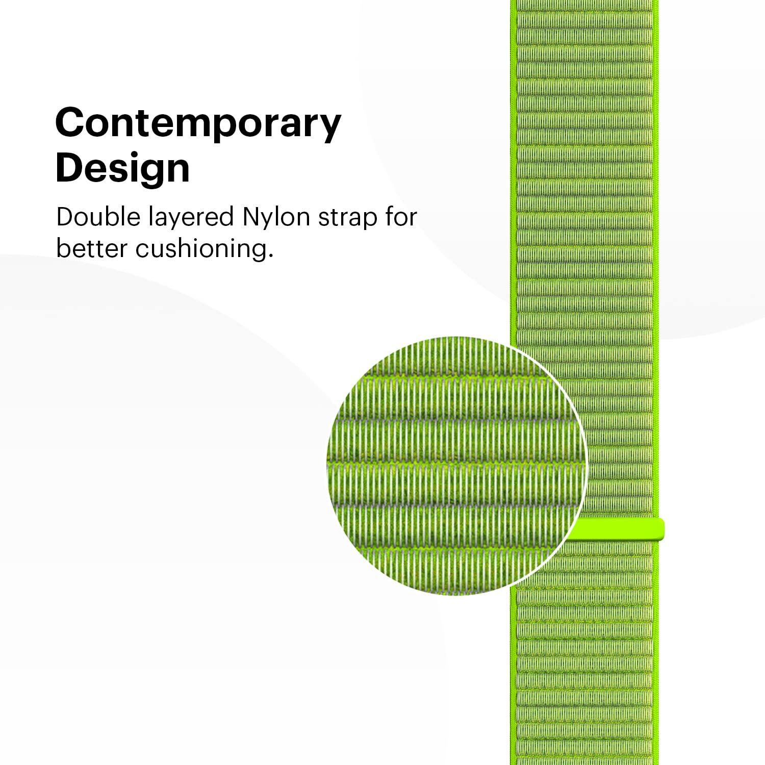 Noise Classic Woven Nylon Strap for Noise ColorFit & NoiseFit (22mm) (Durability & Comfort, Lime Yellow)_6