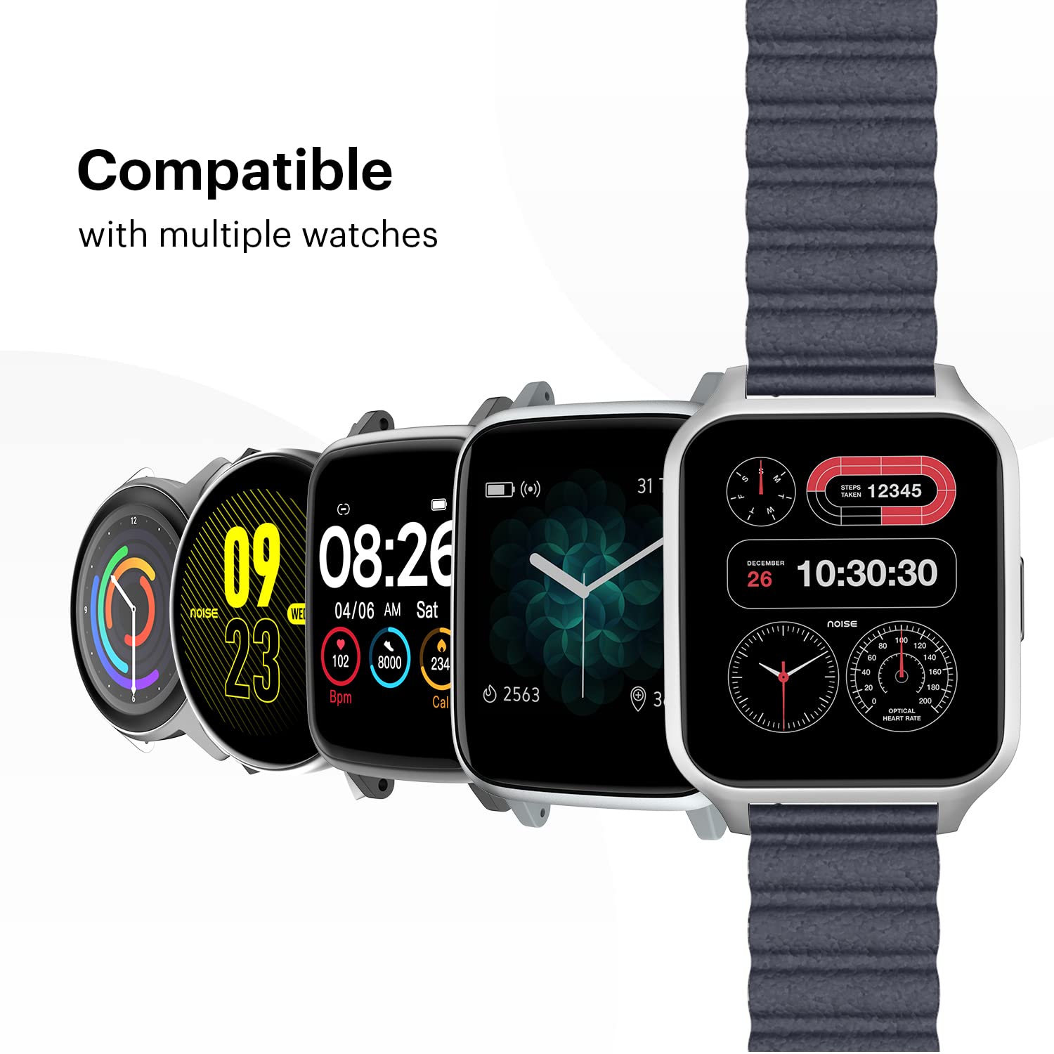 Noise Leather Magnetic Strap for Noise ColorFit & NoiseFit (22mm) (Durability & Comfort, Stone Blue)_4