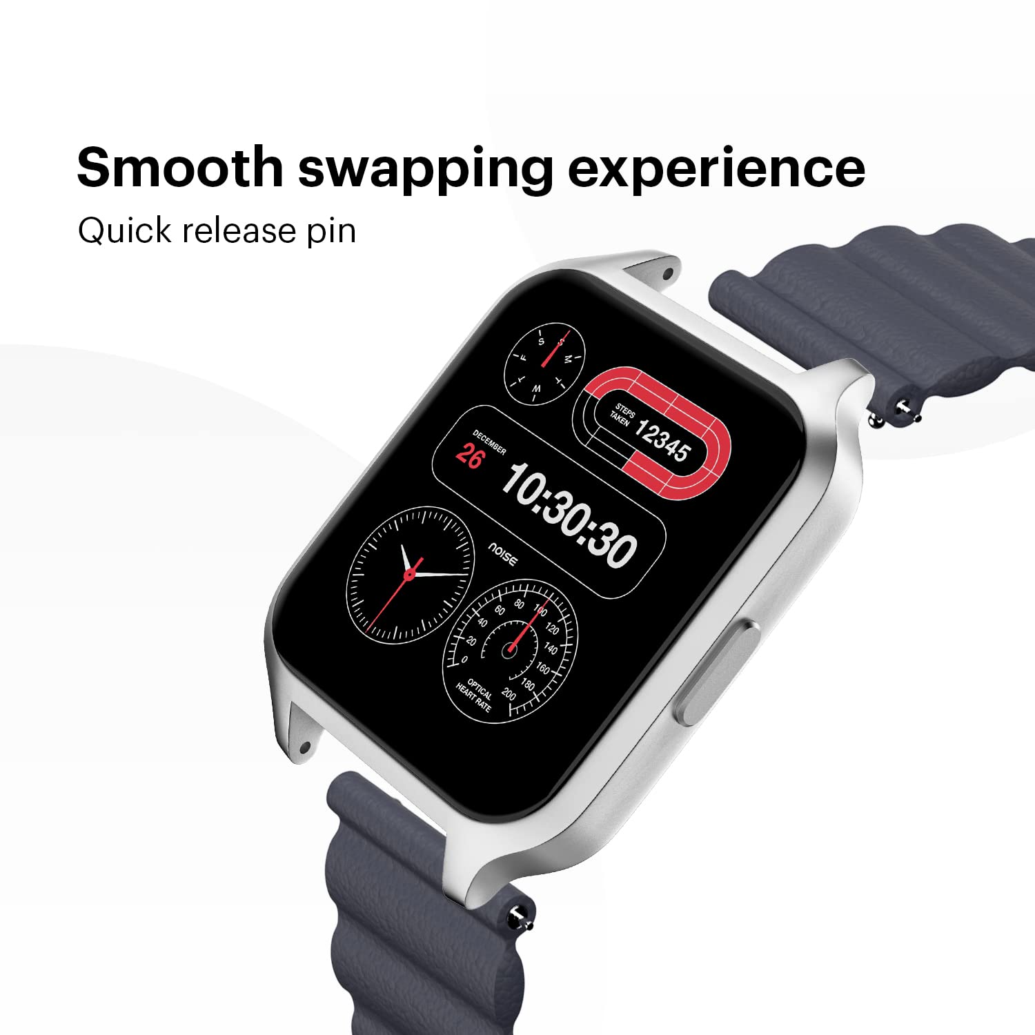 Noise Leather Magnetic Strap for Noise ColorFit & NoiseFit (22mm) (Durability & Comfort, Stone Blue)_5