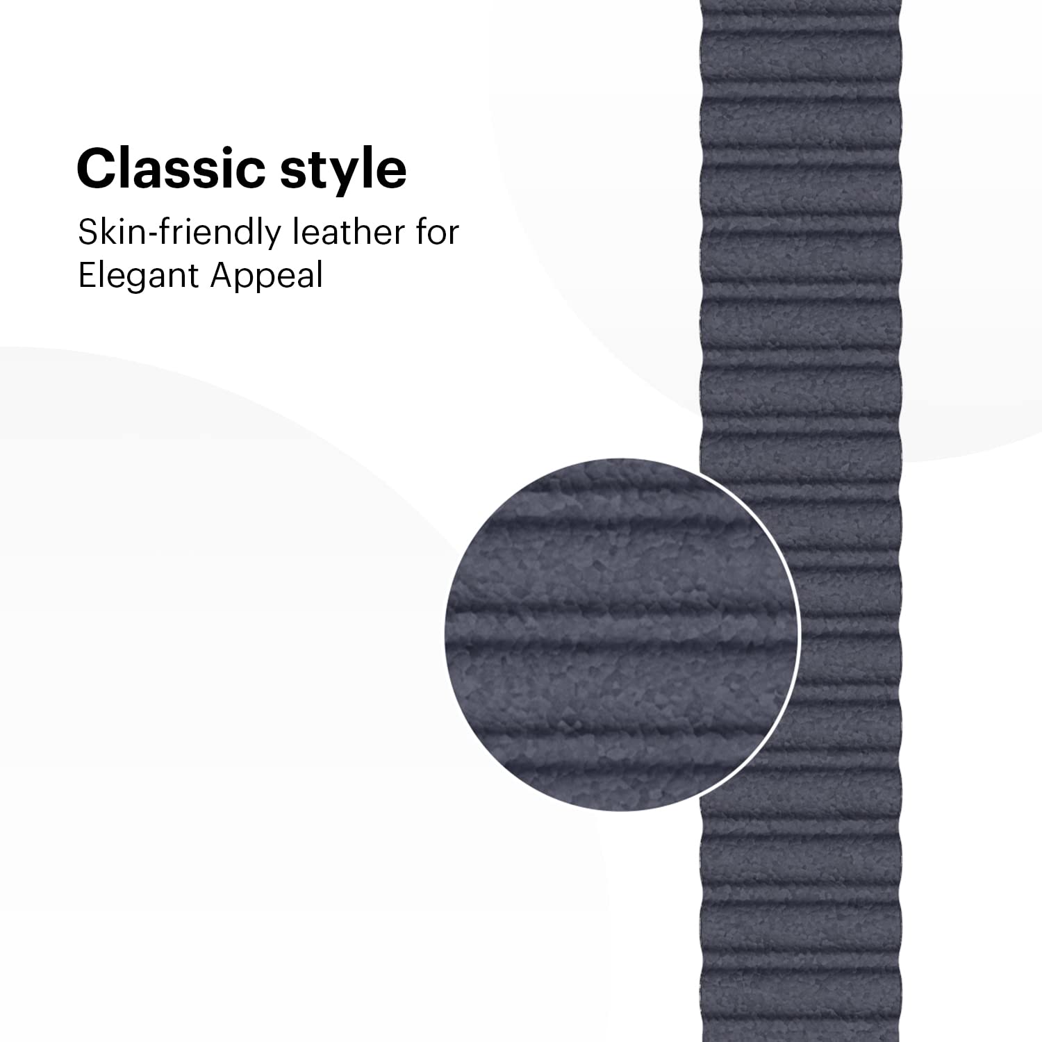 Noise Leather Magnetic Strap for Noise ColorFit & NoiseFit (22mm) (Durability & Comfort, Stone Blue)_6