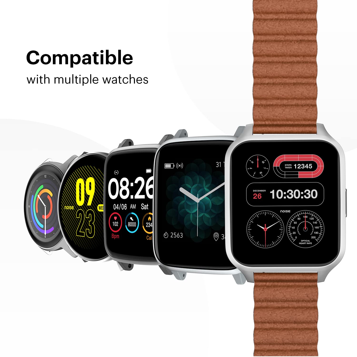 Noise Leather Magnetic Strap for Noise ColorFit & NoiseFit (22mm) (Durability & Comfort, Sepia Brown)_4