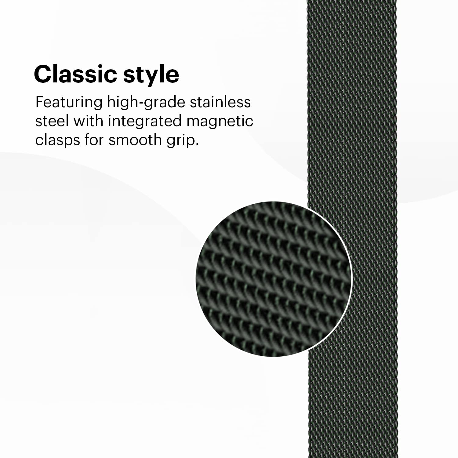 Noise Metallic Link Stainless Steel Magnetic Strap for Noise ColorFit & NoiseFit (22mm) (Durability & Comfort, Emerald Green)_7