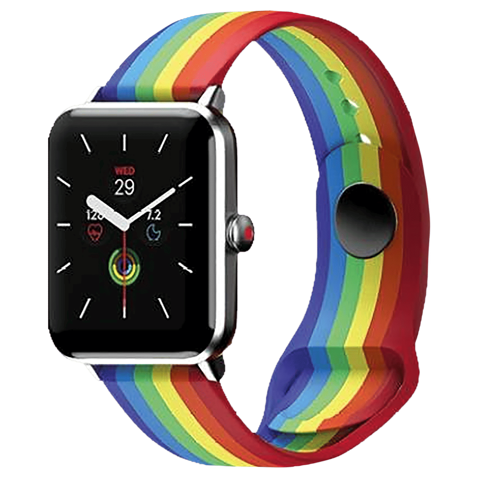 Noise Pride Edition Silicone & TPU Strap for Noise ColorFit & NoiseFit (22mm) (Durability & Comfort, Rainbow)_3