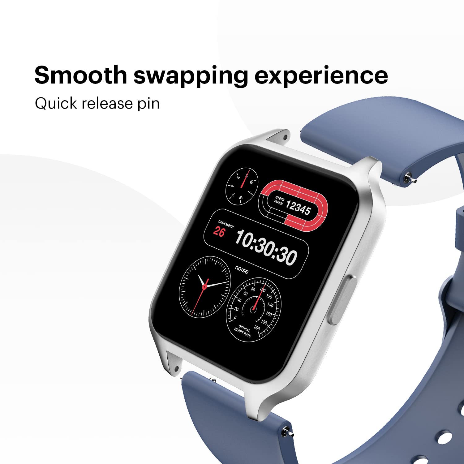 Noise Premium Silicone Strap for Noise ColorFit & NoiseFit (22mm) (Sweat Resistant, Blue)_5