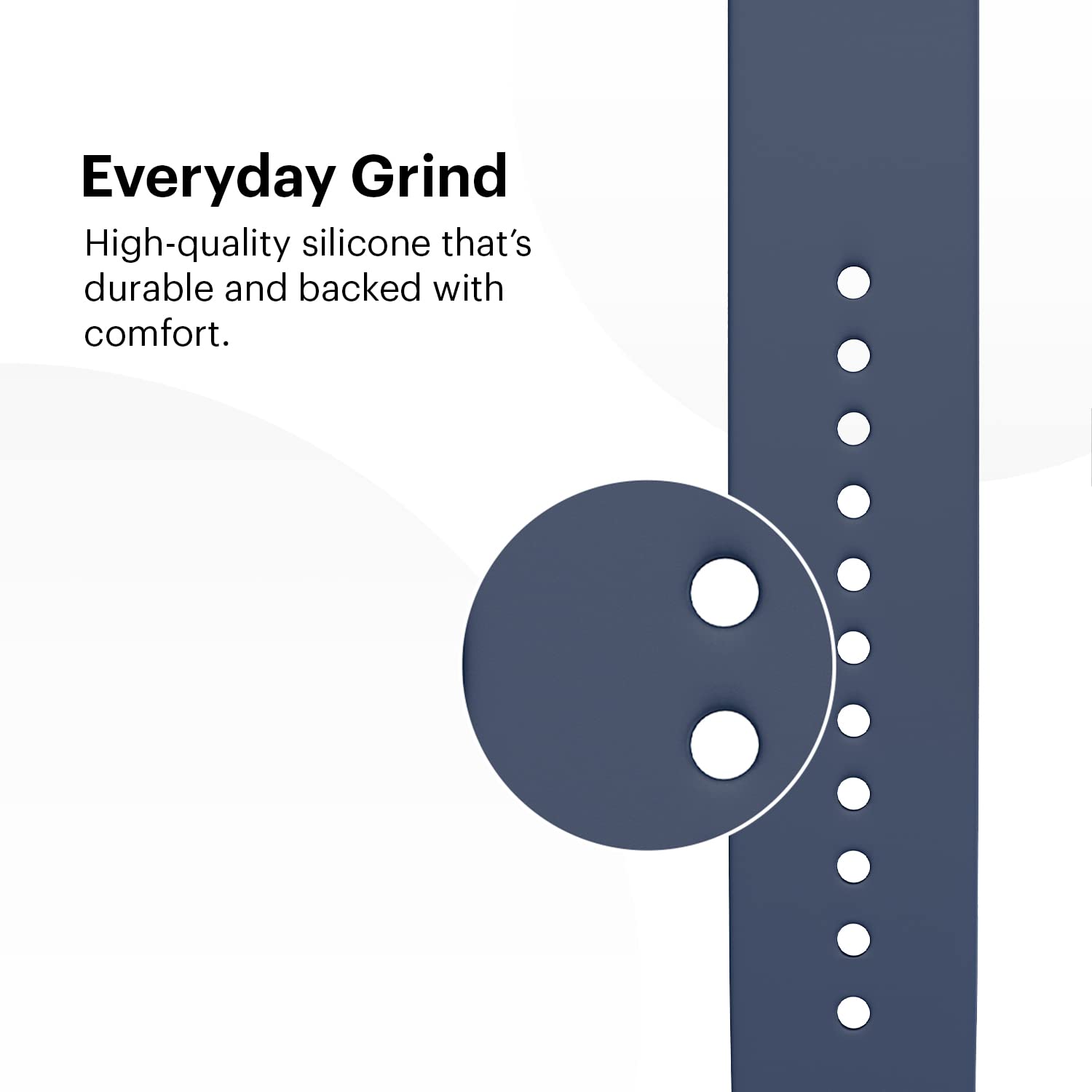 Noise Premium Silicone Strap for Noise ColorFit & NoiseFit (22mm) (Sweat Resistant, Blue)_6