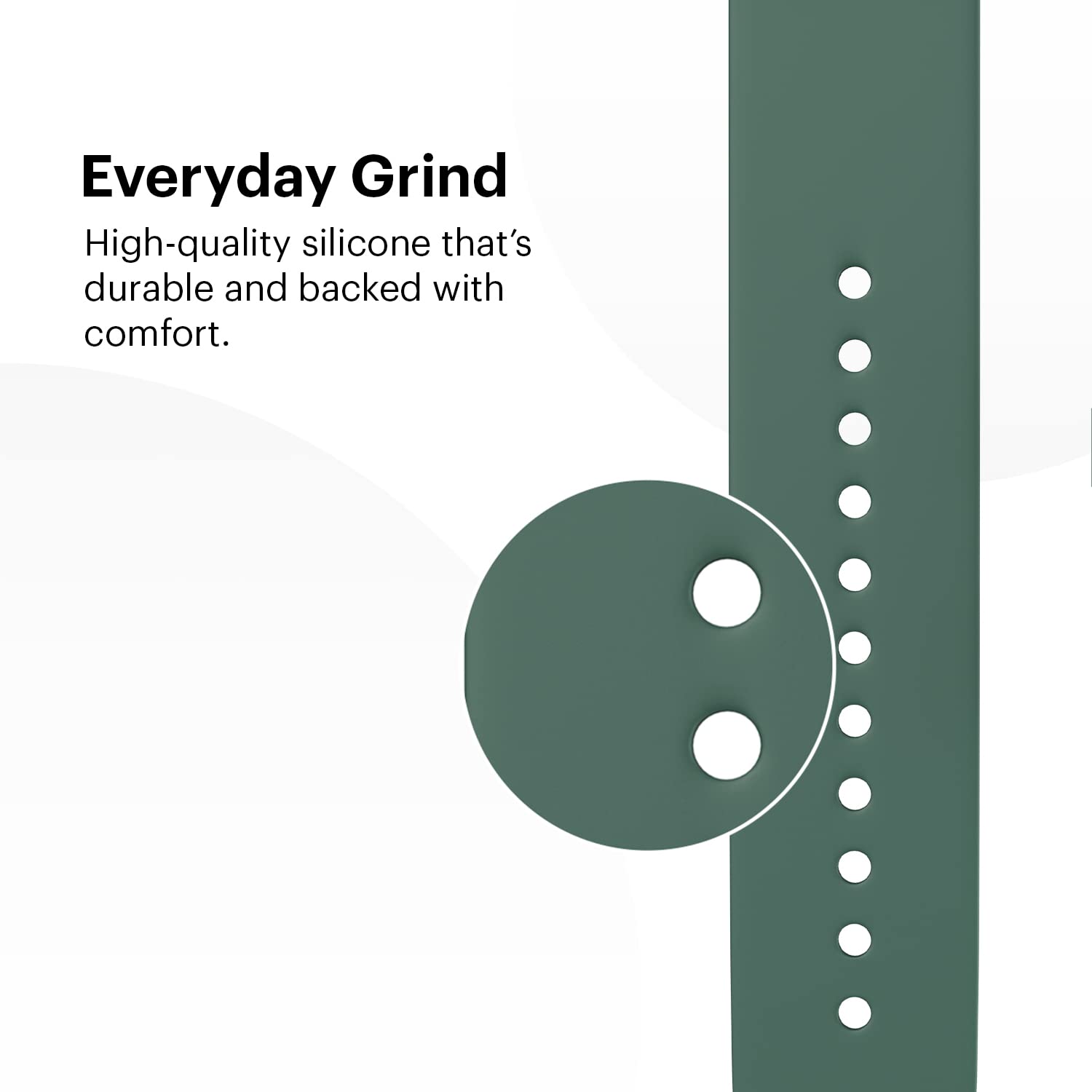 Noise Premium Silicone Strap for Noise ColorFit & NoiseFit (22mm) (Sweat Resistant, Green)_7