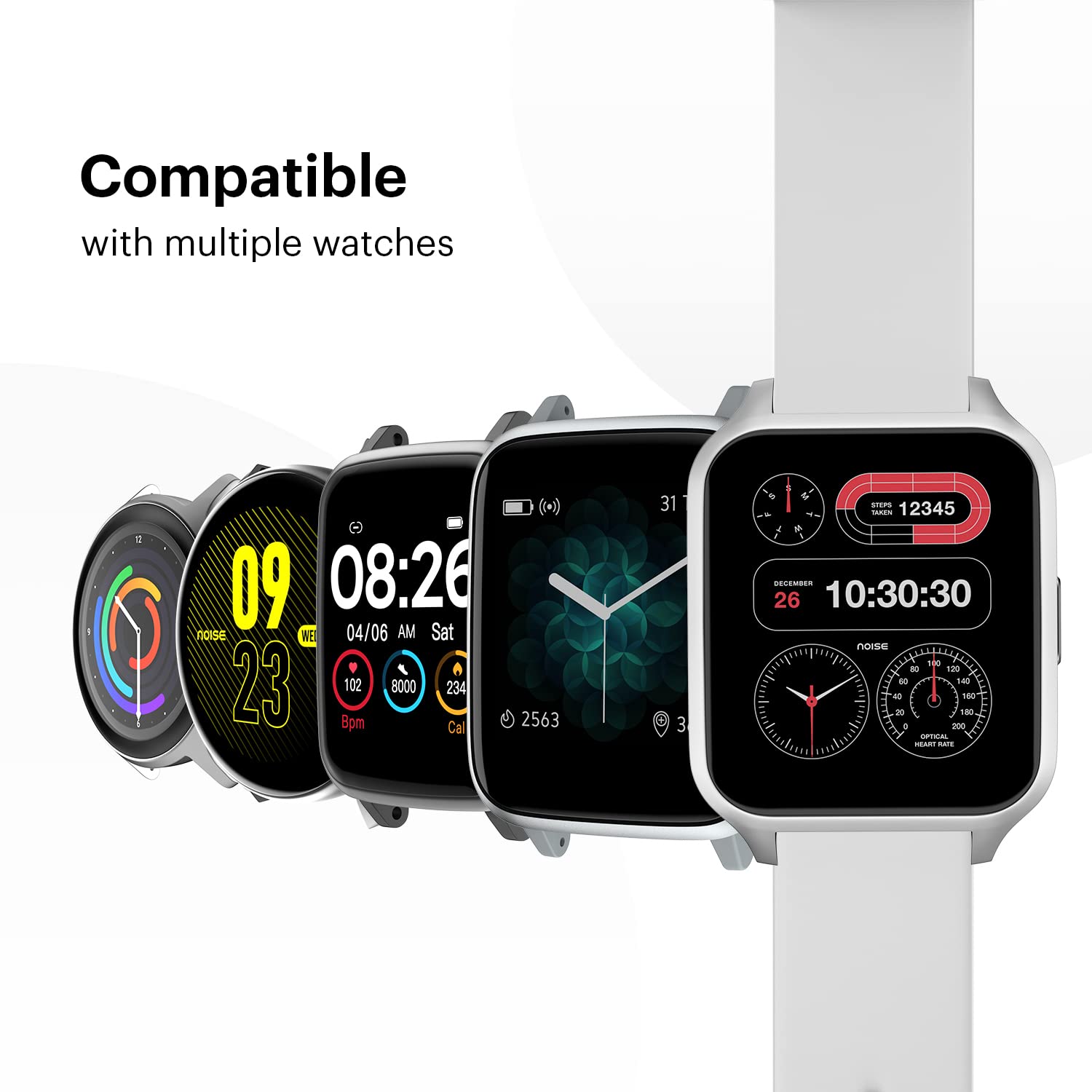 Noise Premium Silicone Strap for Noise ColorFit & NoiseFit (22mm) (Sweat Resistant, Grey)_5