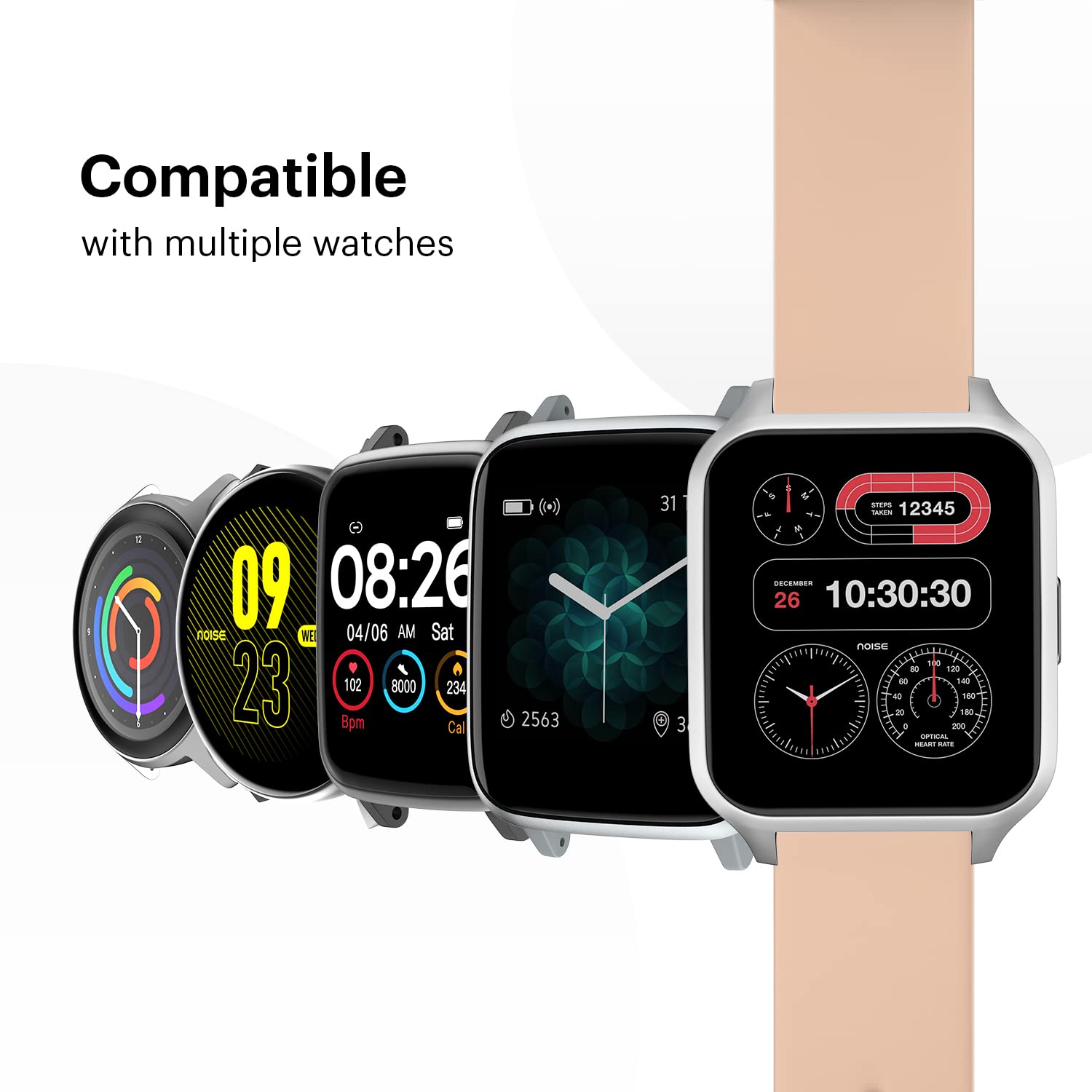 Noise Premium Silicone Strap for Noise ColorFit & NoiseFit (22mm) (Sweat Resistant, Pink)_5