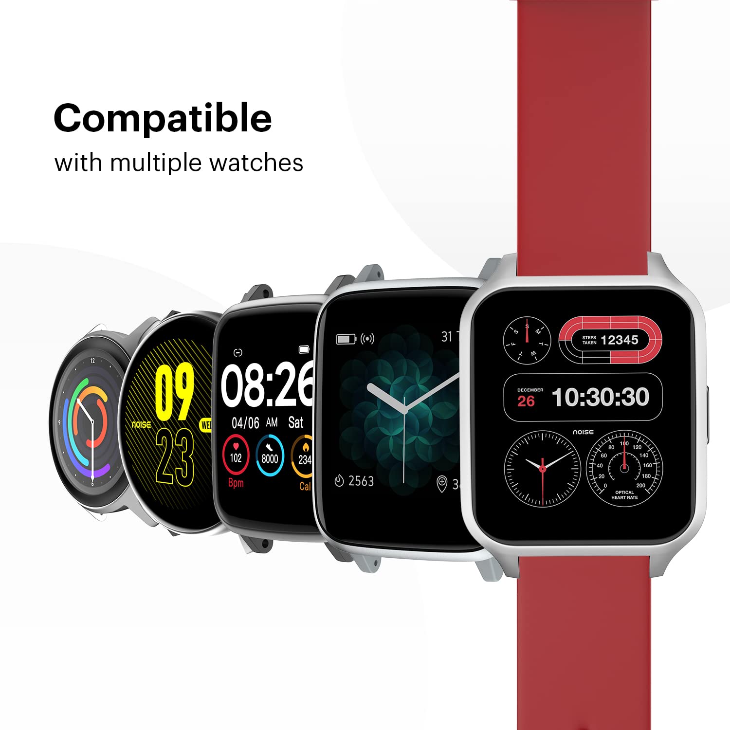 Noise Premium Silicone Strap for Noise ColorFit & NoiseFit (22mm) (Sweat Resistant, Red) Noise Premium Silicone Strap for Noise ColorFit & NoiseFit (22mm) (Sweat Resistant, Red)_5