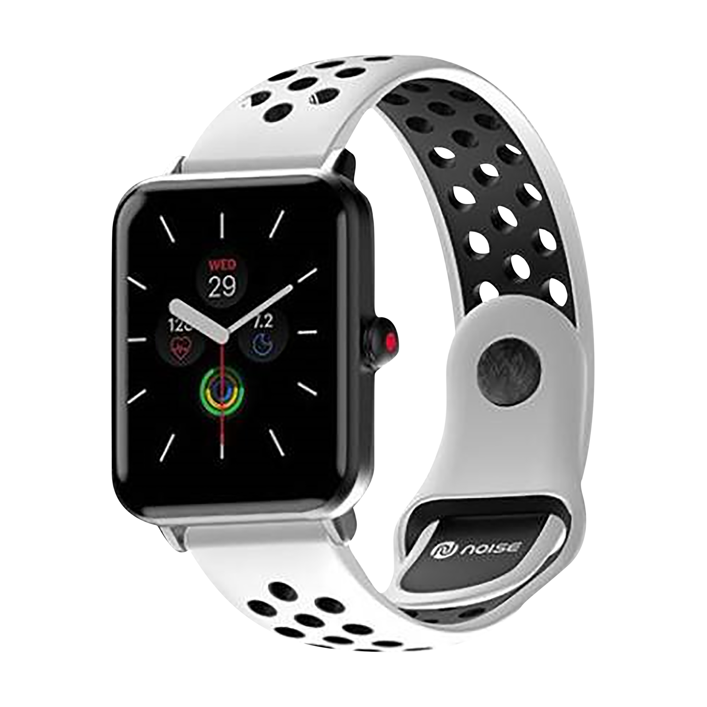 Noise Sports Edition Silicone Sport Strap for Noise ColorFit & NoiseFit (22mm) (Lightweight & Rugged, White)_3