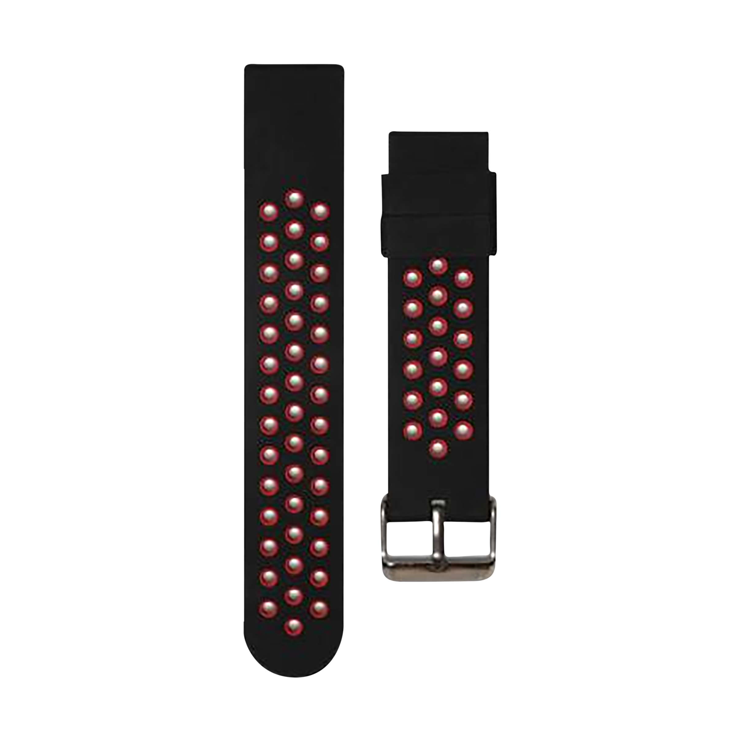 Noise Sports Edition Silicone Sport Strap for Noise ColorFit & NoiseFit (22mm) (Lightweight & Rugged, Black/Red)_1
