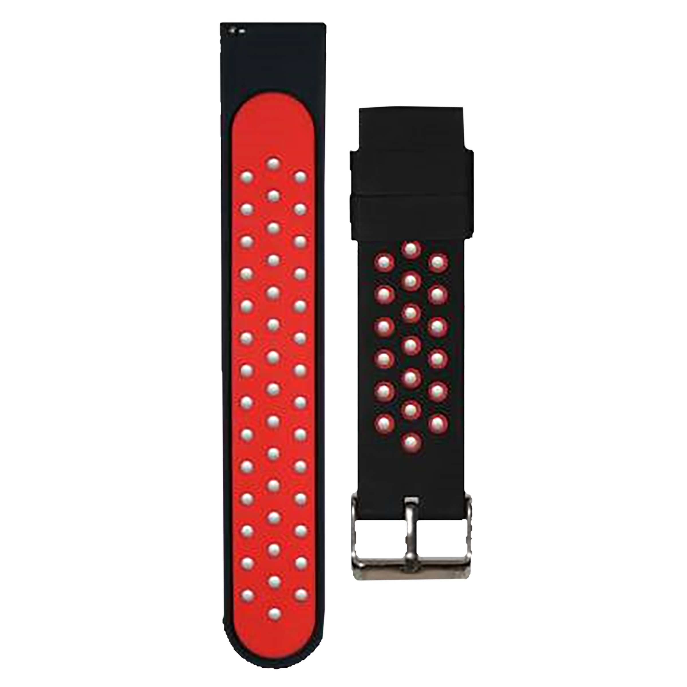 Noise Sports Edition Silicone Sport Strap for Noise ColorFit & NoiseFit (22mm) (Lightweight & Rugged, Black/Red)_9
