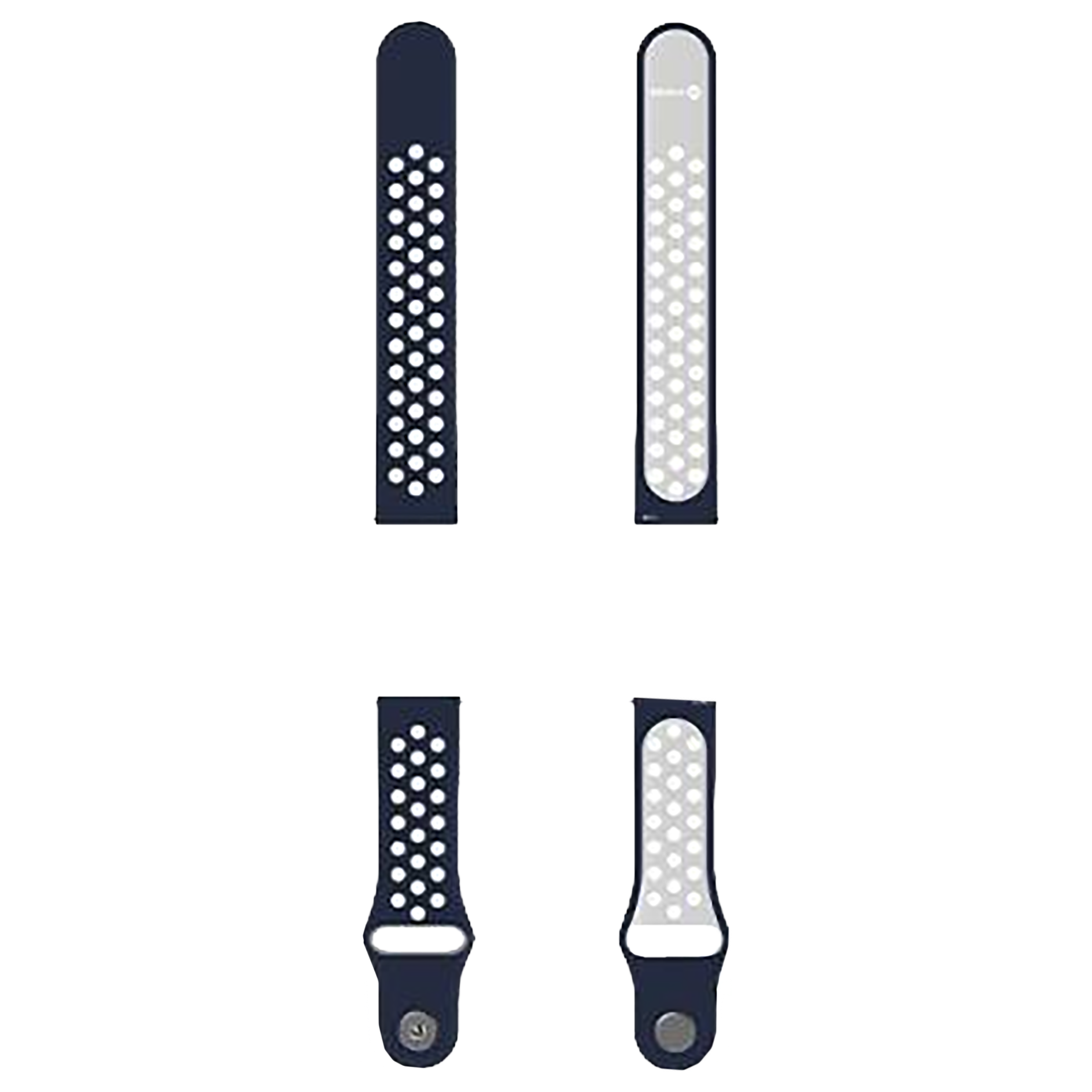 Noise Sports Edition Silicone Sport Strap for Noise ColorFit & NoiseFit (22mm) (Lightweight & Rugged, Blue/White)_3