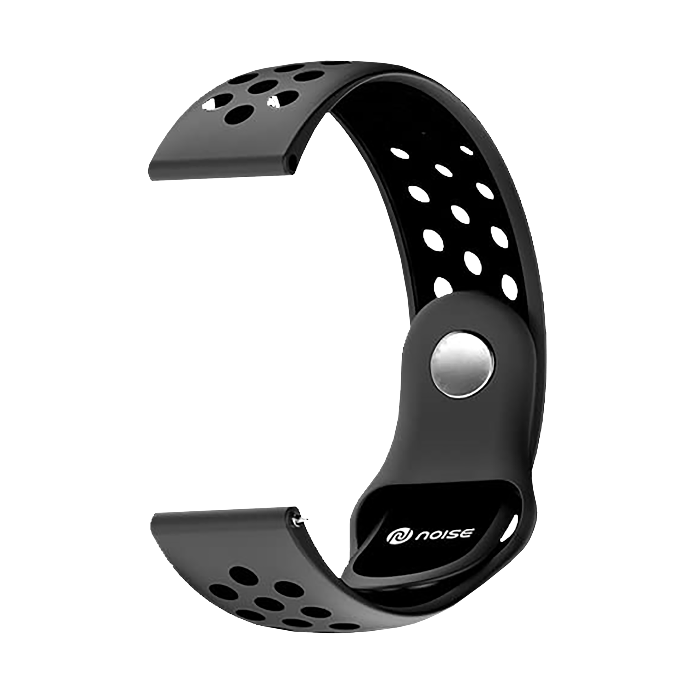 Noise Sports Edition Silicone Sport Strap for Noise ColorFit & NoiseFit (22mm) (Lightweight & Rugged, Grey/Black) Noise Sports Edition Silicone Sport Strap for Noise ColorFit & NoiseFit (22mm) (Lightweight & Rugged, Grey/Black)_1