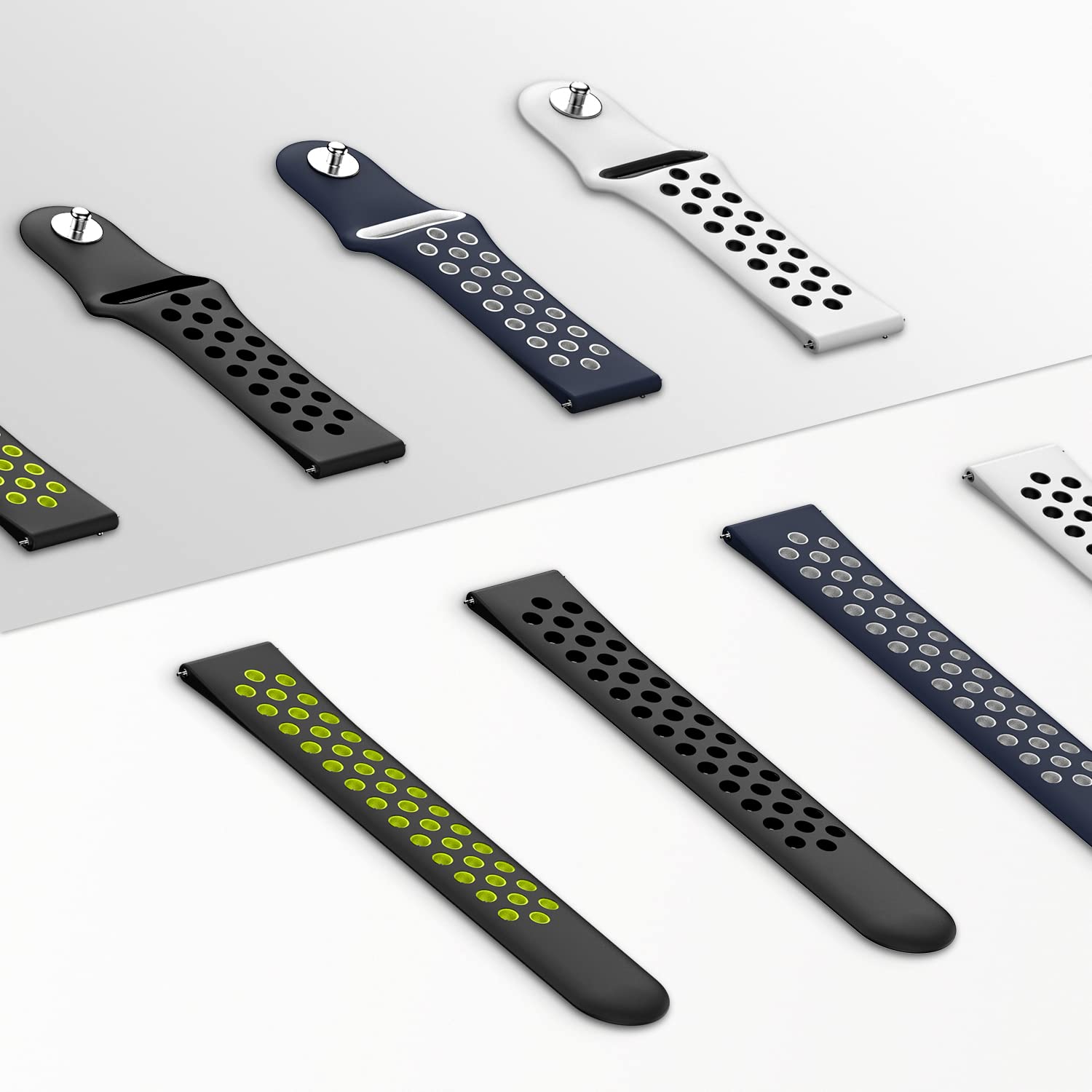 Noise Sports Edition Silicone Sport Strap for Noise ColorFit & NoiseFit (22mm) (Lightweight & Rugged, Grey/Black) Noise Sports Edition Silicone Sport Strap for Noise ColorFit & NoiseFit (22mm) (Lightweight & Rugged, Grey/Black)_7