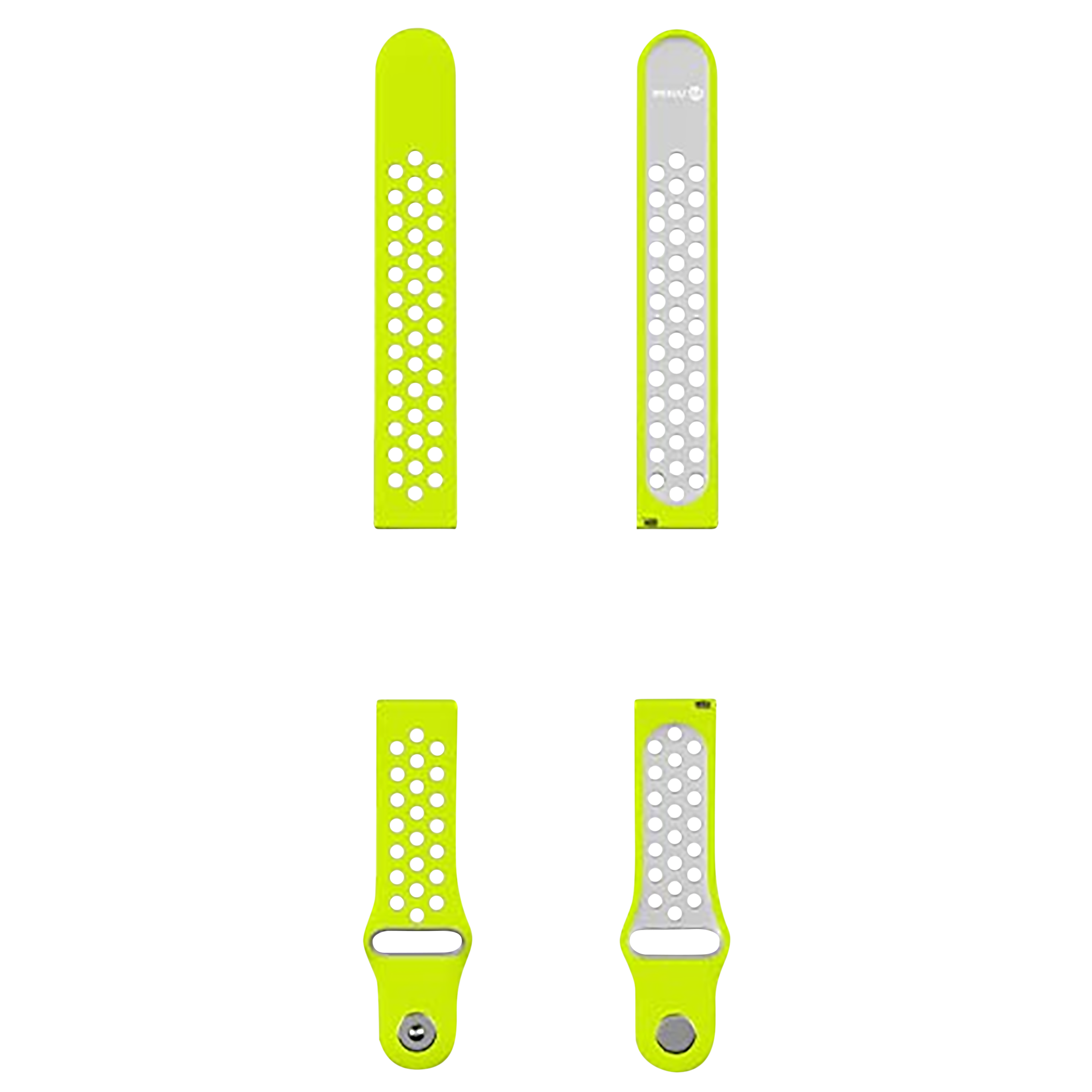 Noise Sports Edition Silicone Sport Strap for Noise ColorFit & NoiseFit (22mm) (Lightweight & Rugged, Yellow/Silver)_8