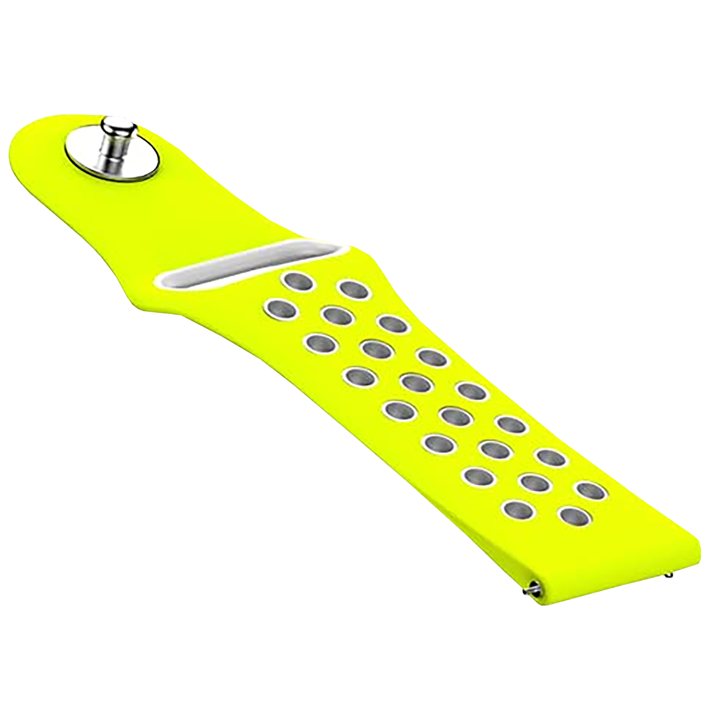 Noise Sports Edition Silicone Sport Strap for Noise ColorFit & NoiseFit (22mm) (Lightweight & Rugged, Yellow/Silver)_9