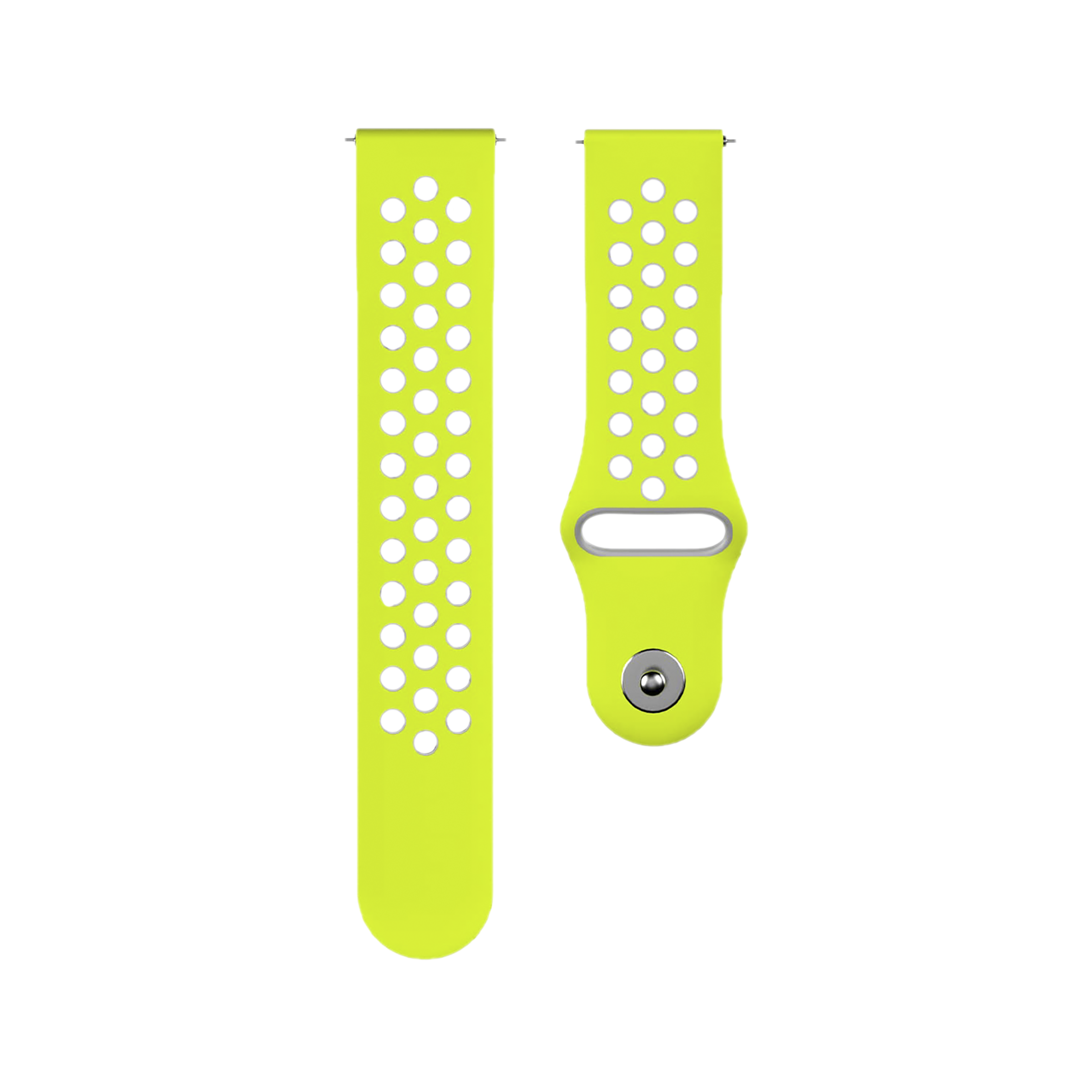 Noise Sports Edition Silicone Sport Strap for Noise ColorFit & NoiseFit (22mm) (Lightweight & Rugged, Yellow/Silver)_3