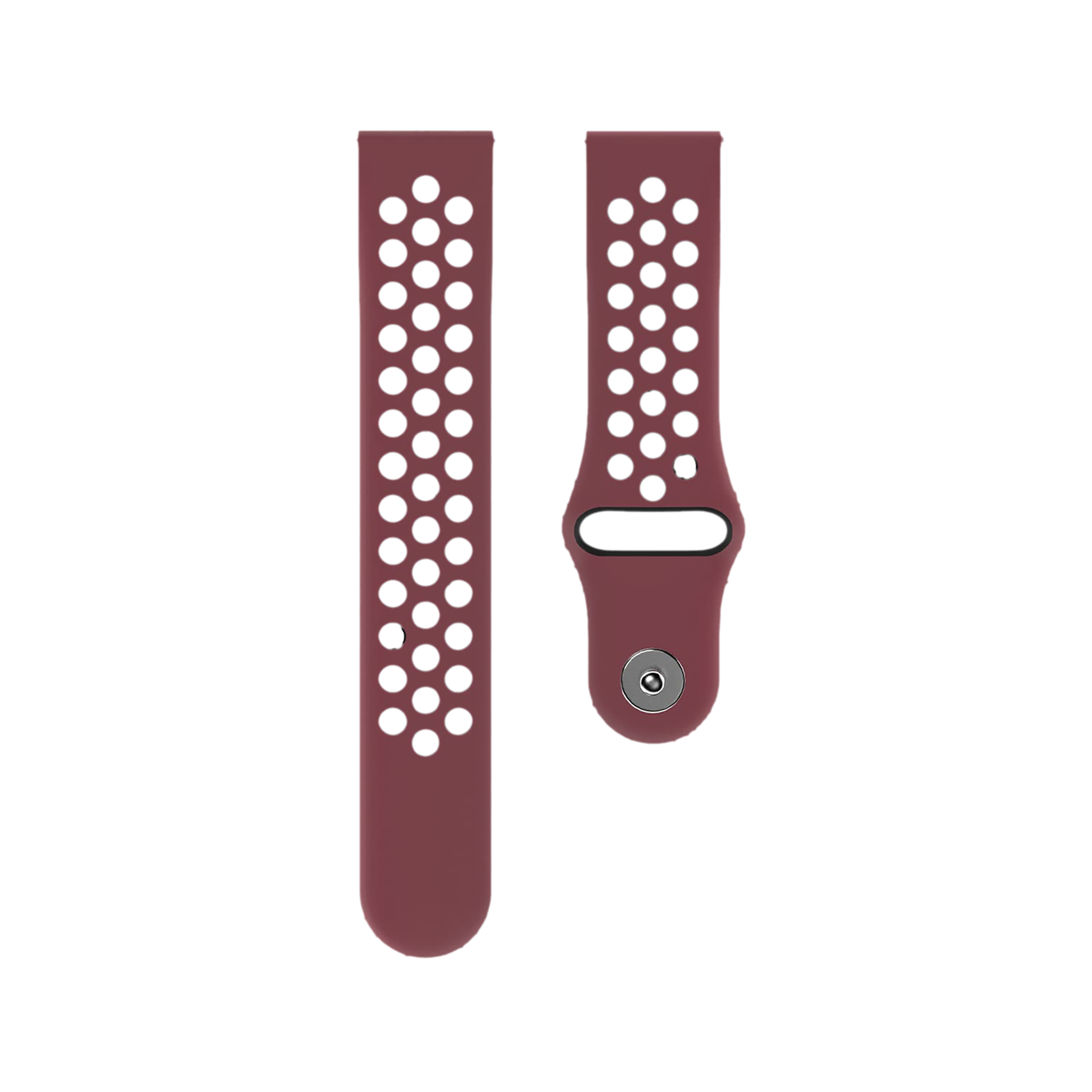 Noise Sports Edition Silicone Sport Strap for Noise ColorFit & NoiseFit (22mm) (Lightweight & Rugged, Wine Black)_3