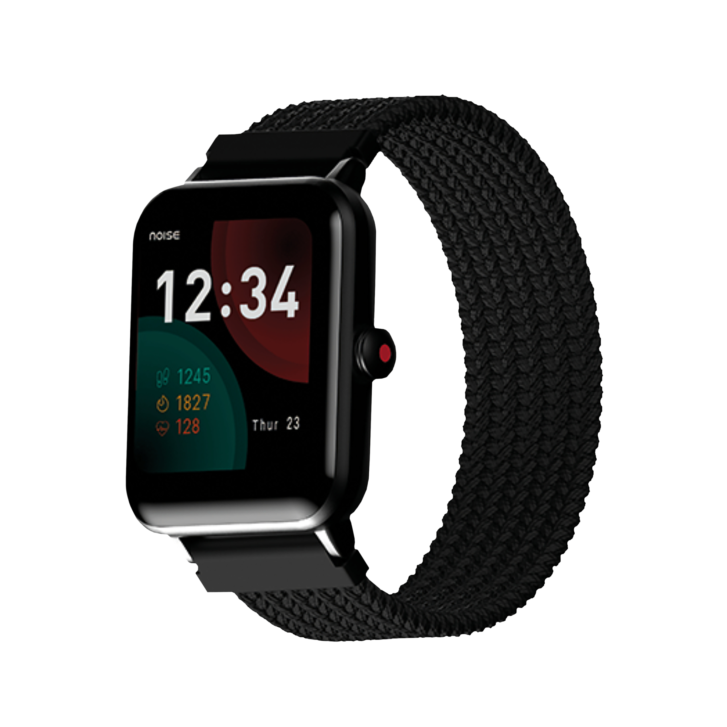 Noise Uni Weave Woven Nylon Strap for Noise ColorFit & NoiseFit (22mm, XS) (Water & Sweat Resistance, Pitch Black)_3