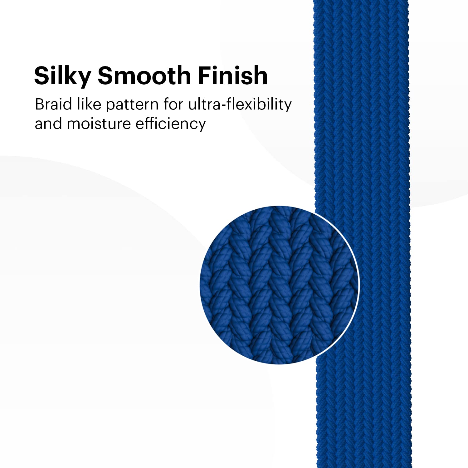 Noise Uni Weave Woven Nylon Strap for Noise ColorFit & NoiseFit (22mm, XS) (Water & Sweat Resistance, Royal Blue)_6