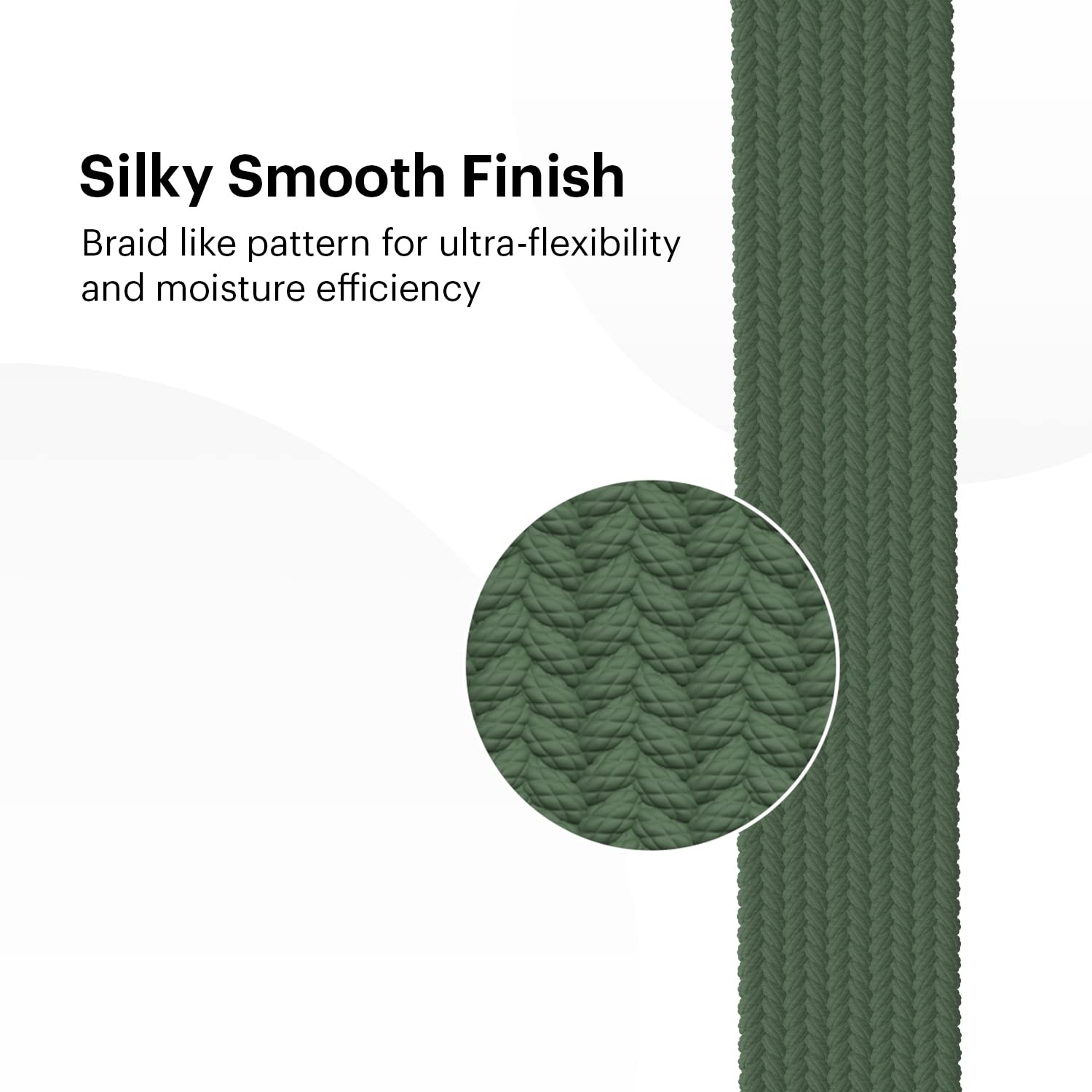 Noise Uni Weave Woven Nylon Strap for Noise ColorFit & NoiseFit (22mm, XS) (Water & Sweat Resistance, Olive Green)_6