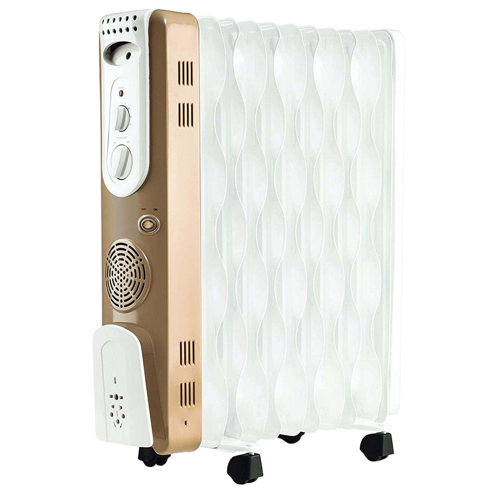 USHA 3611 FS 2500W PTC Oil Filled Radiator Room Heater with IP23 Protection (Adjustable Thermostat_1