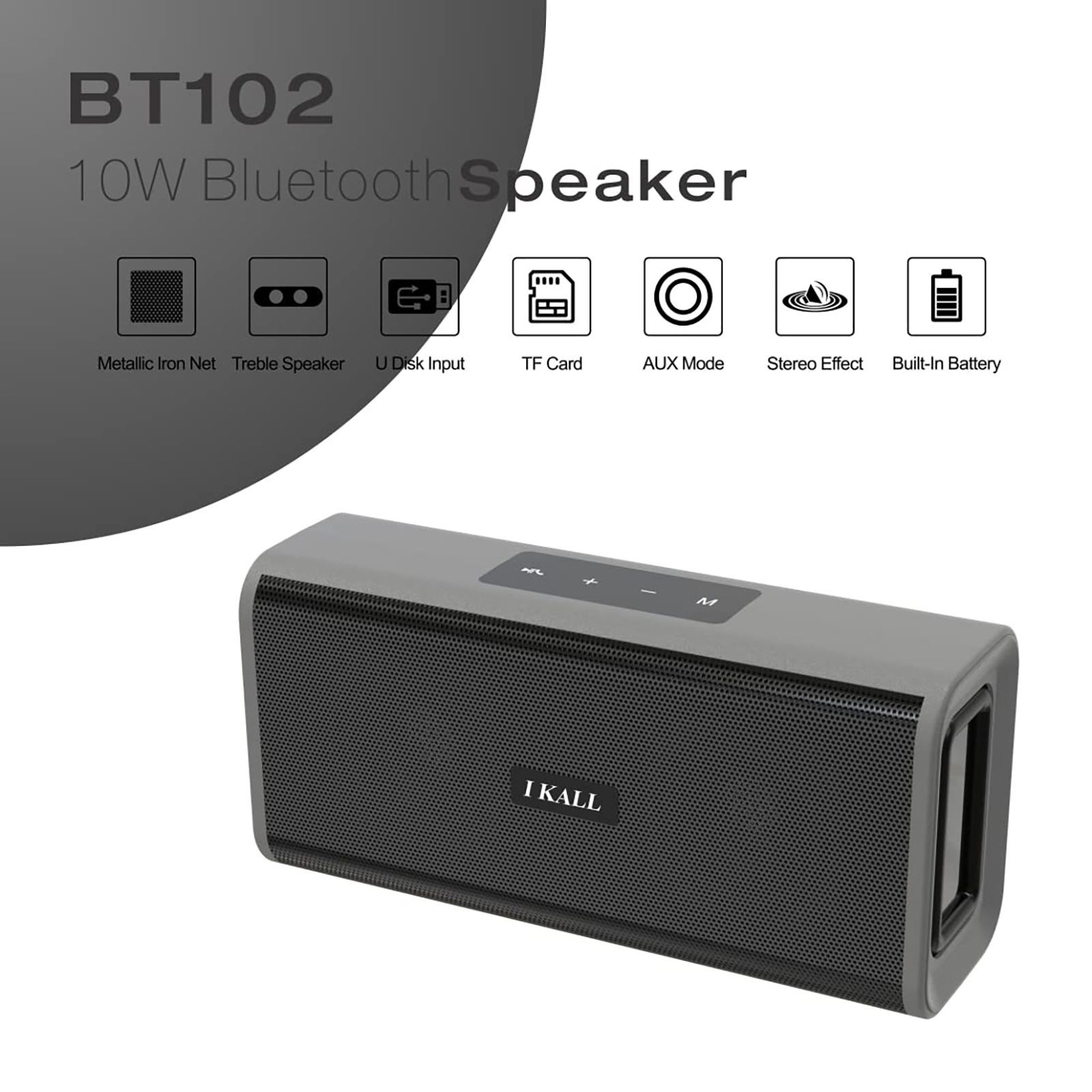 I KALL 5.0 Channel 10 Watts Portable Speaker (Analogue Tuning, BT102, Black)_6
