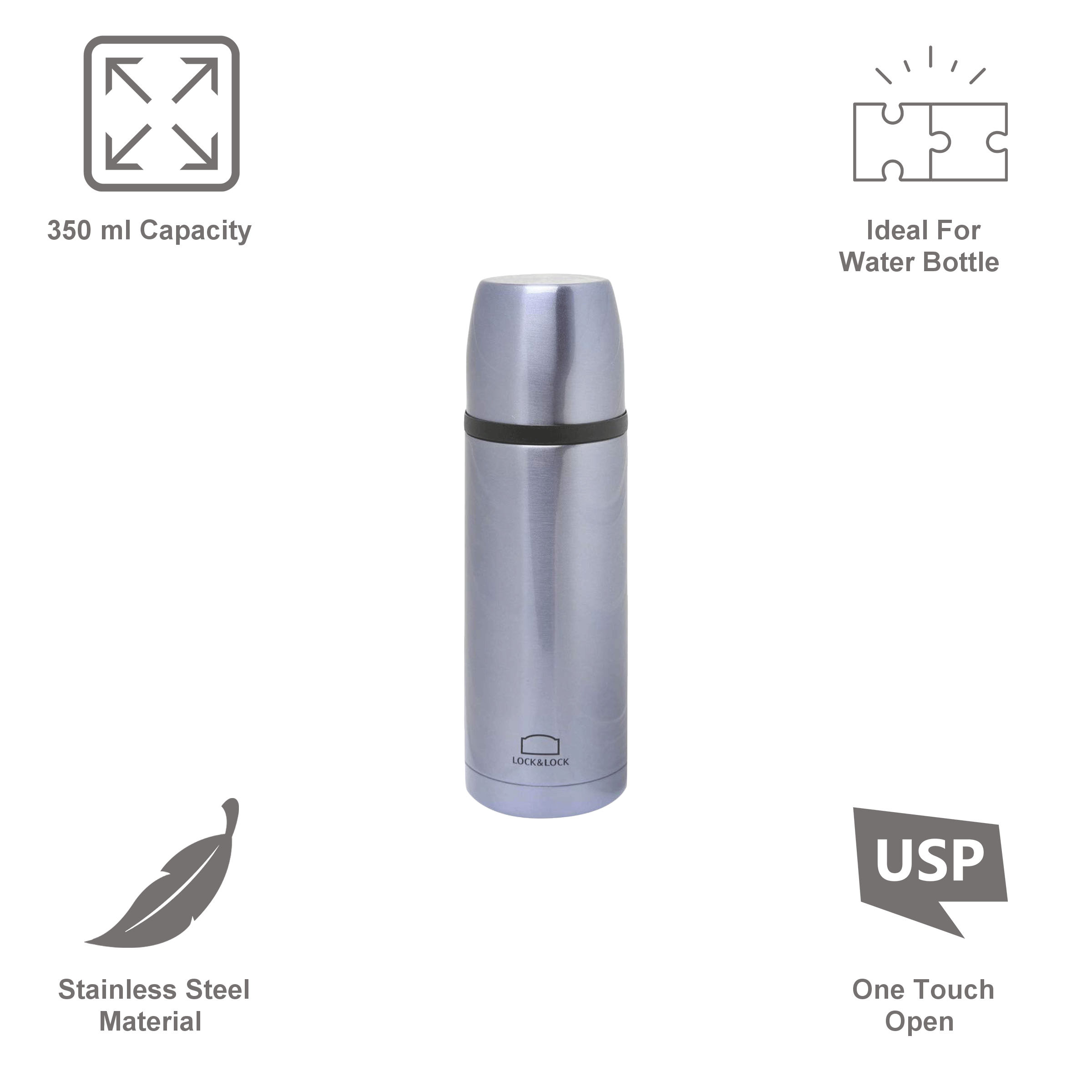LocknLock Vienna 350 ml Cylindrical Water Bottle (One Touch Open, LHC1429BLU, Blue) LocknLock Vienna 350 ml Cylindrical Water Bottle (One Touch Open, LHC1429BLU, Blue)_3
