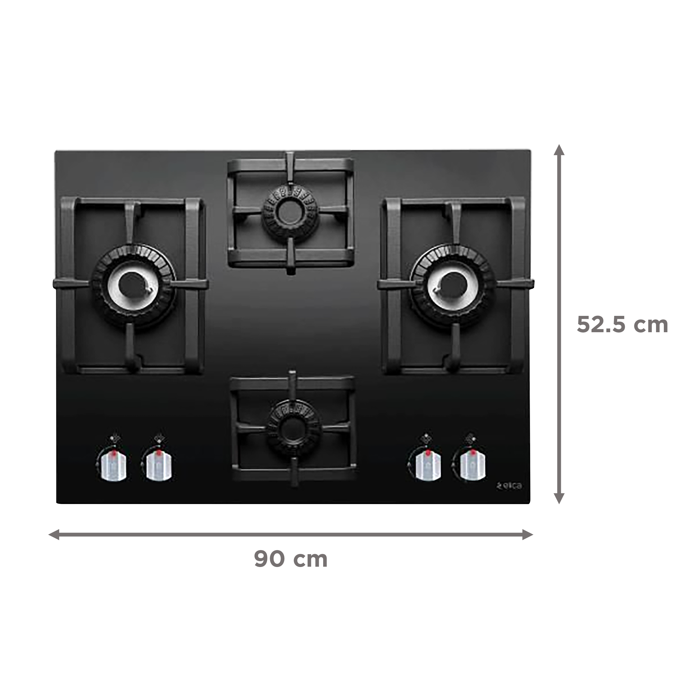 elica Pro MFC 5 Burner Glass Built-in Gas Hob (Electric Auto Ignition, 2684, Black)_2