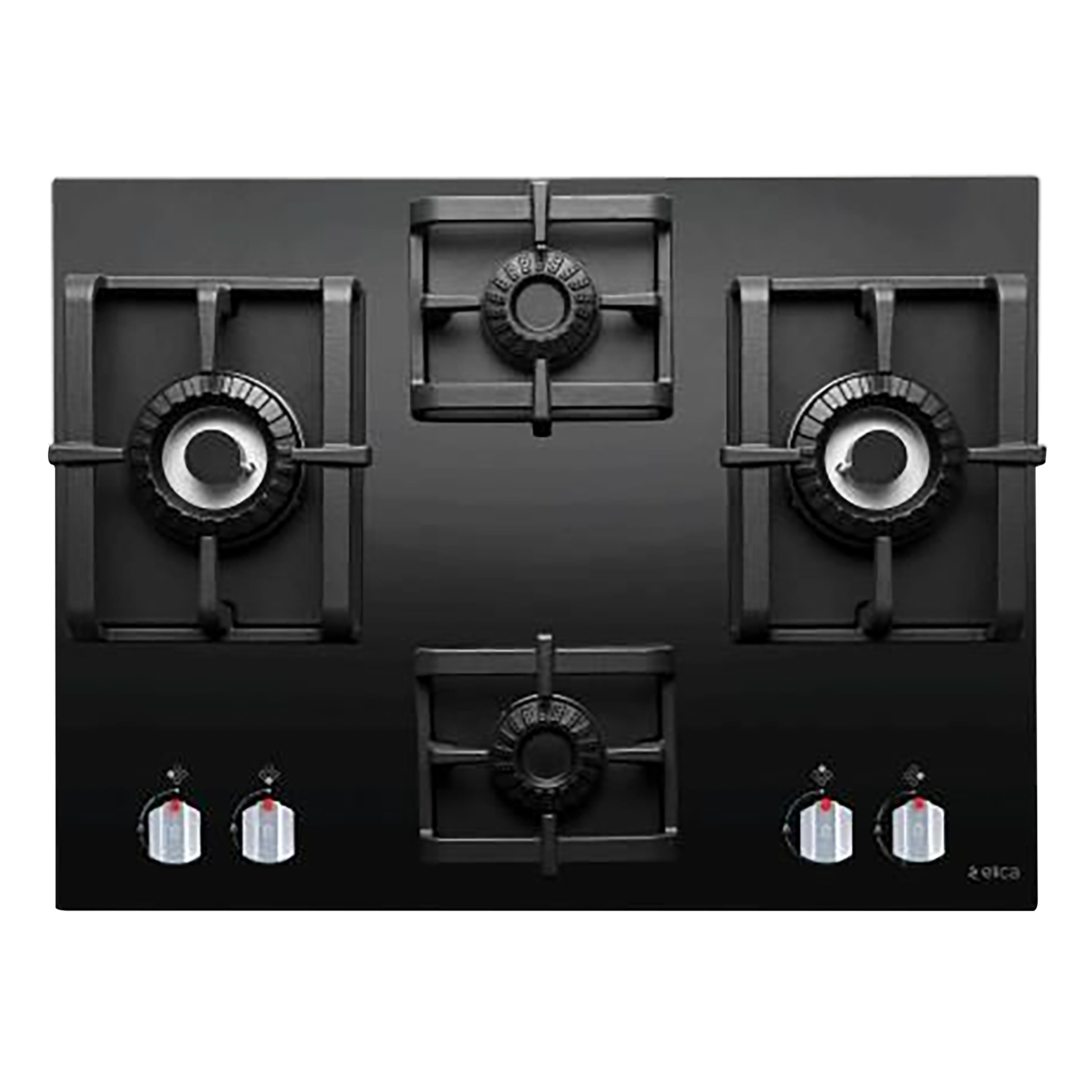 elica Pro MFC 5 Burner Glass Built-in Gas Hob (Electric Auto Ignition, 2684, Black)_1