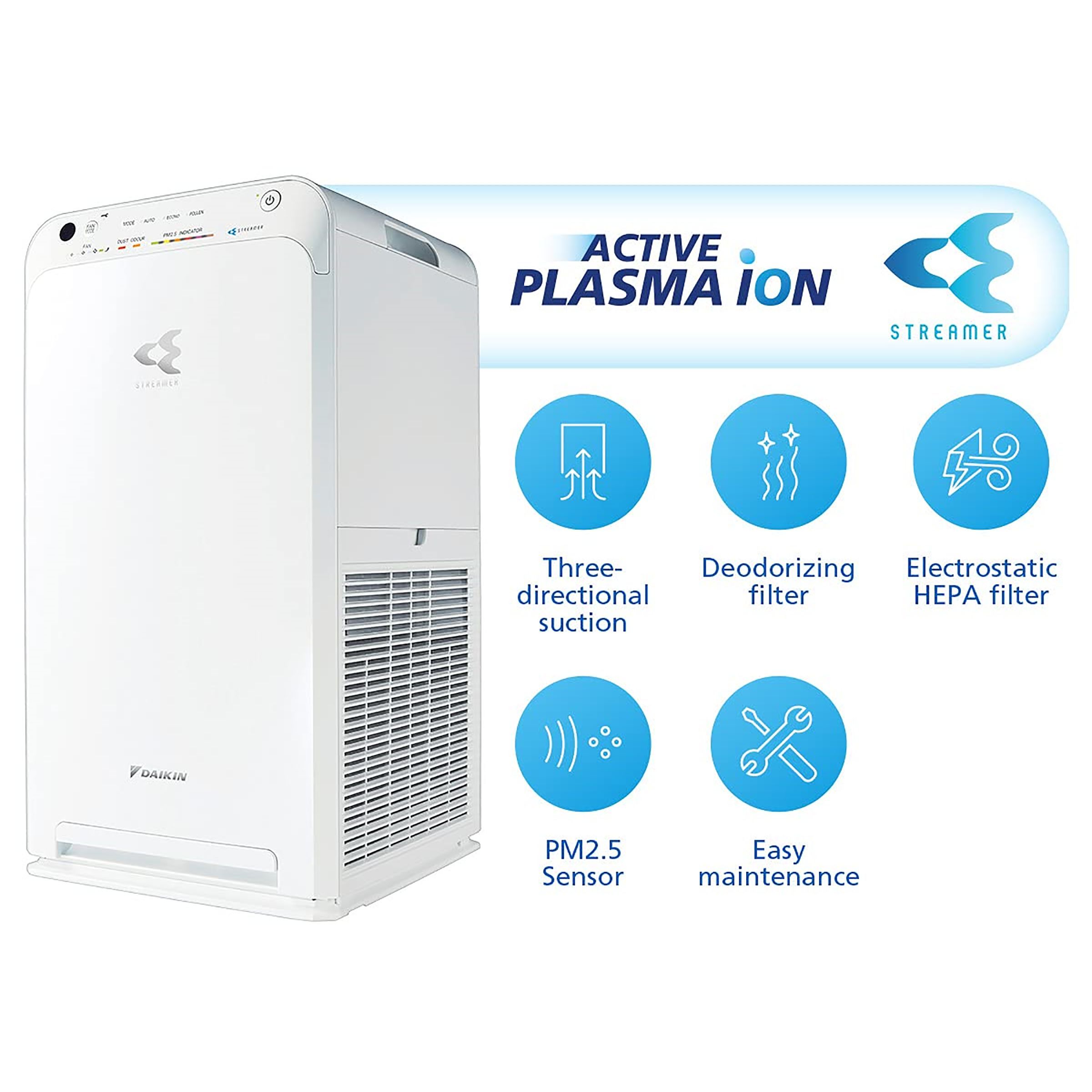 DAIKIN MC55XVM6 Active Plasma Technology Air Purifier (Anti Pollen Mode, White)_5