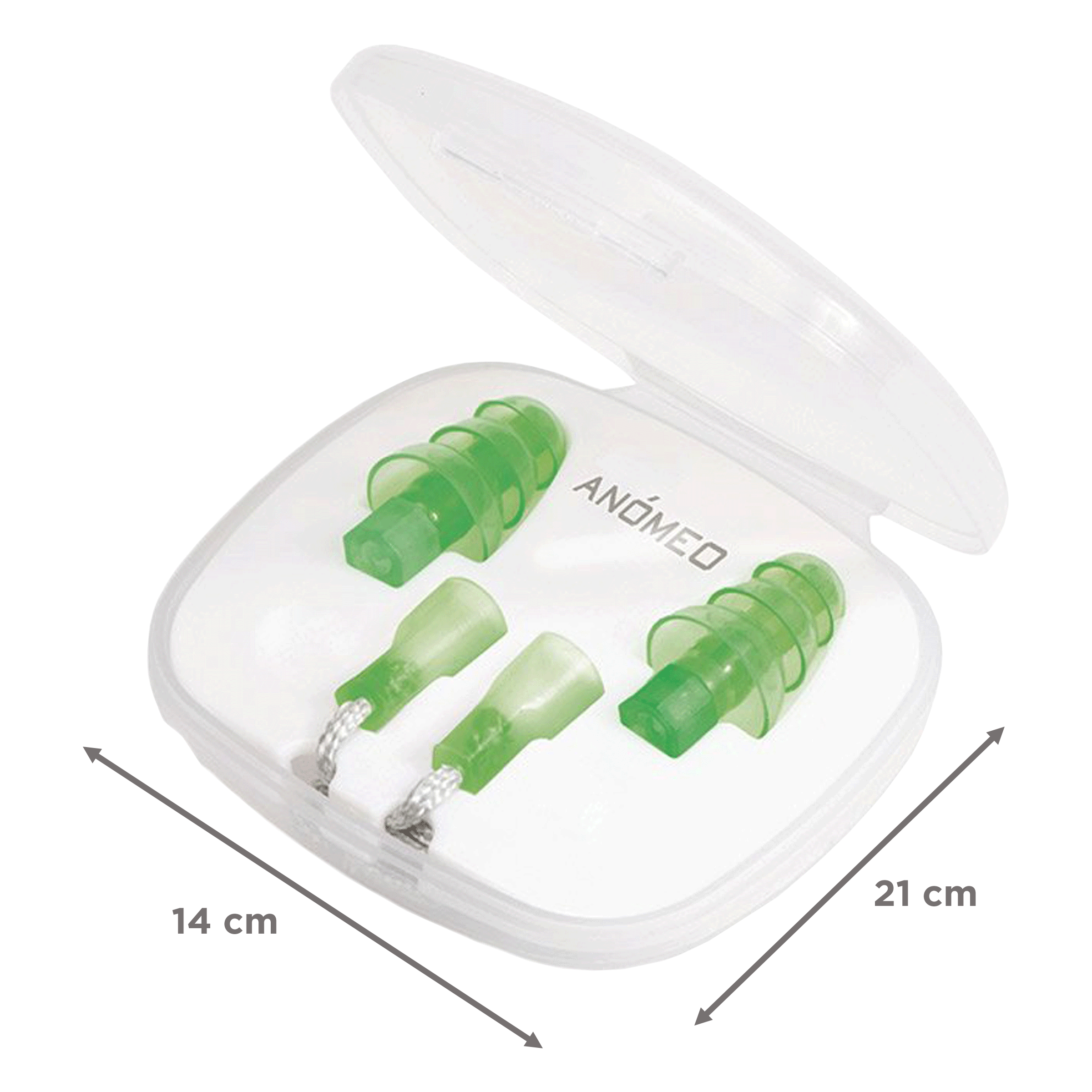 ANOMEO Travel Silicone and Polypropylene Earplugs (Optimal Sound Protection, 2426, Green)_4