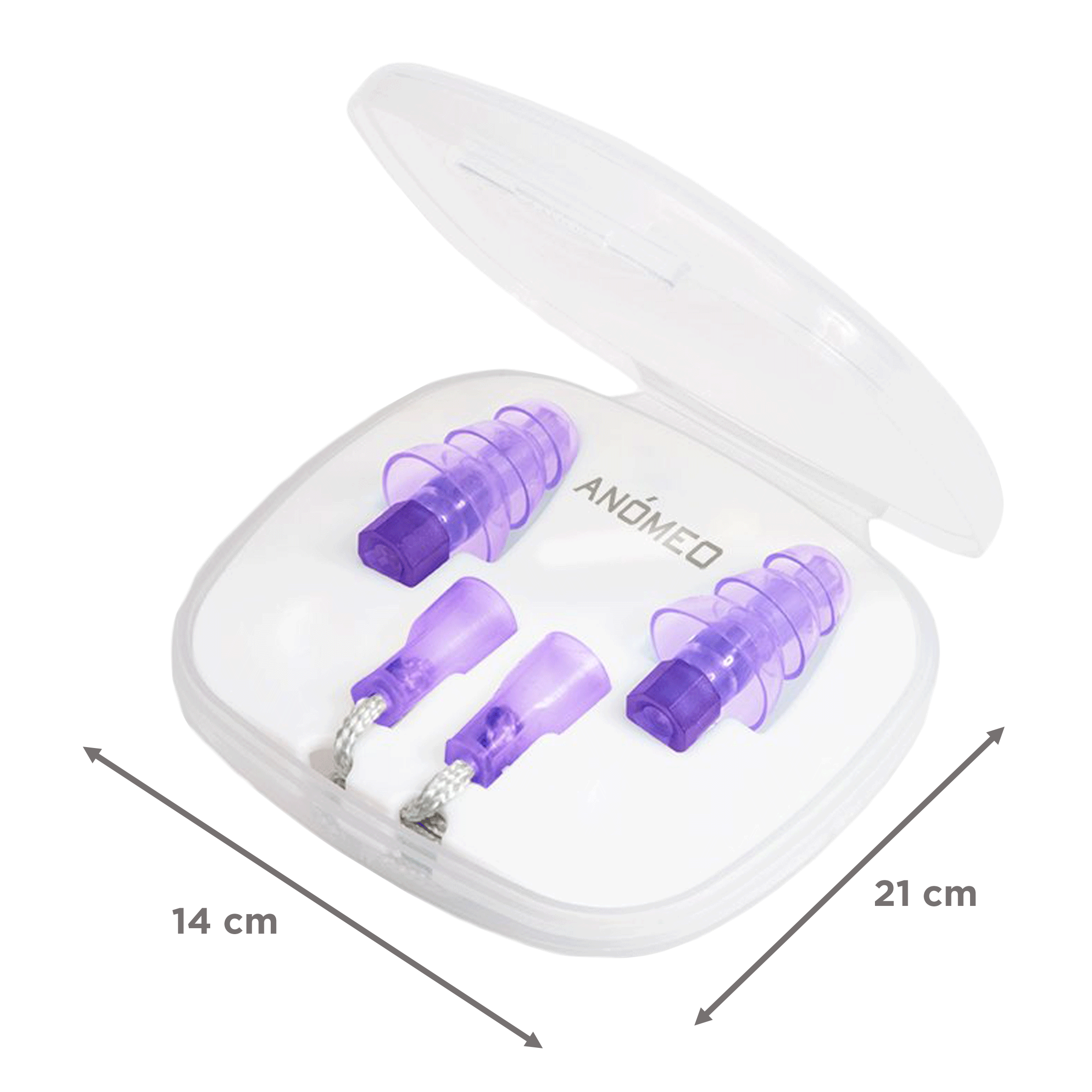 ANOMEO Focus and Relax Silicone and Polypropylene Earplugs (Noise Cancellation, 2430, Purple)_4