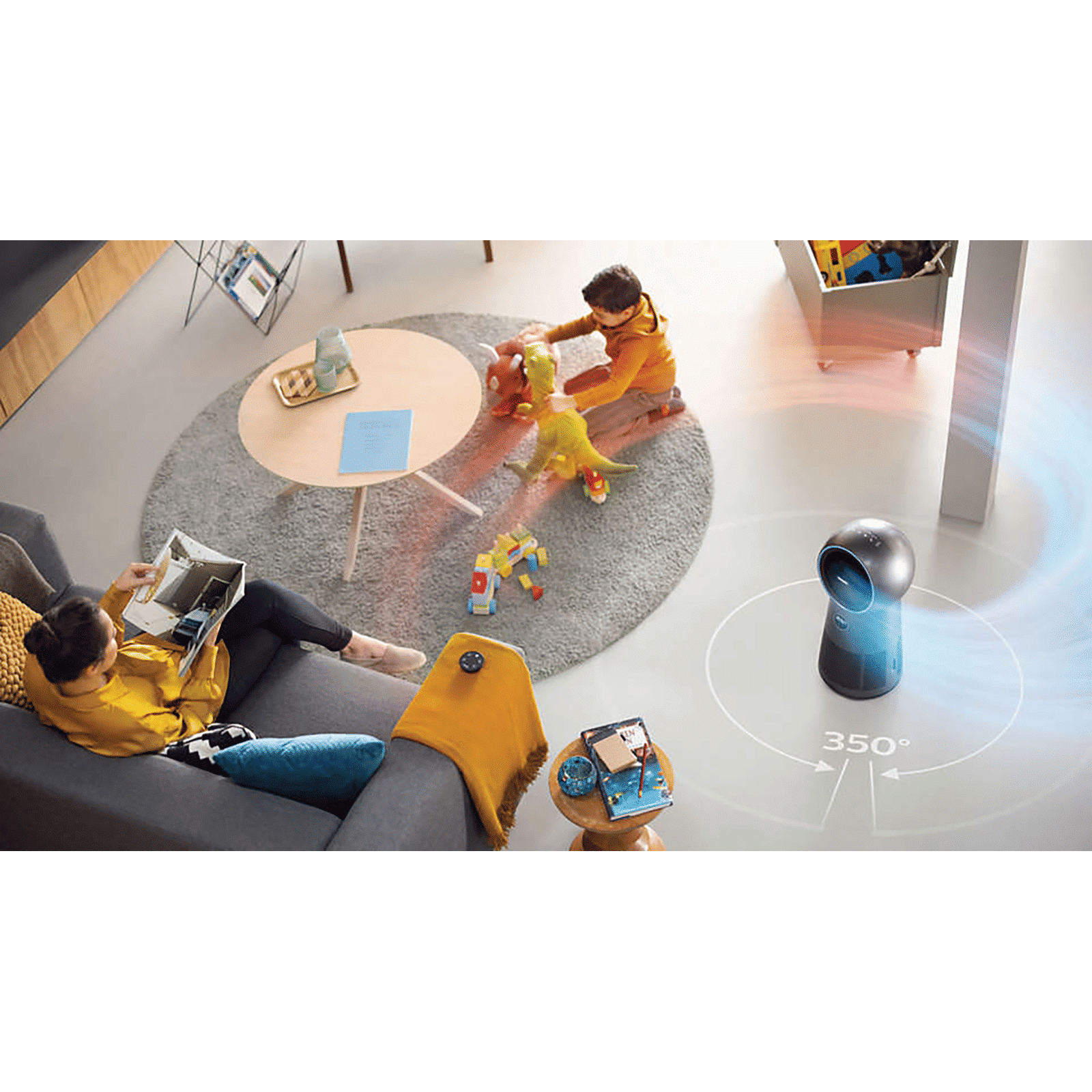 PHILIPS 2000 Series 3-in-1 Purifier, Fan and Heater (AMF220/65, Metallic Black) PHILIPS 2000 Series 3-in-1 Purifier, Fan and Heater (AMF220/65, Metallic Black)_7