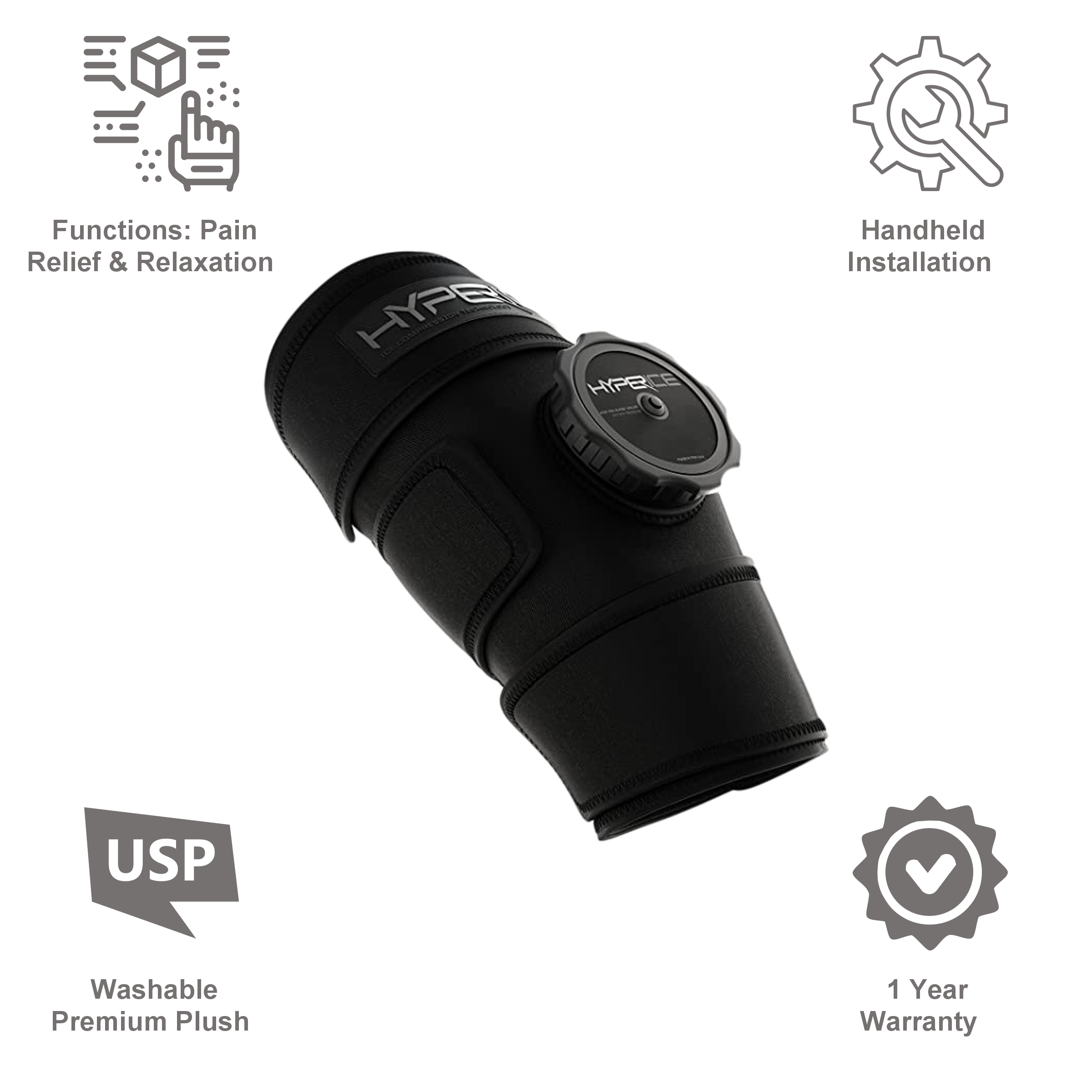 Hyperice ICT Knee Massager (Neoprene, Ultra-thin Antimicrobial Ice Cell, 10010 001-00, Black)_5