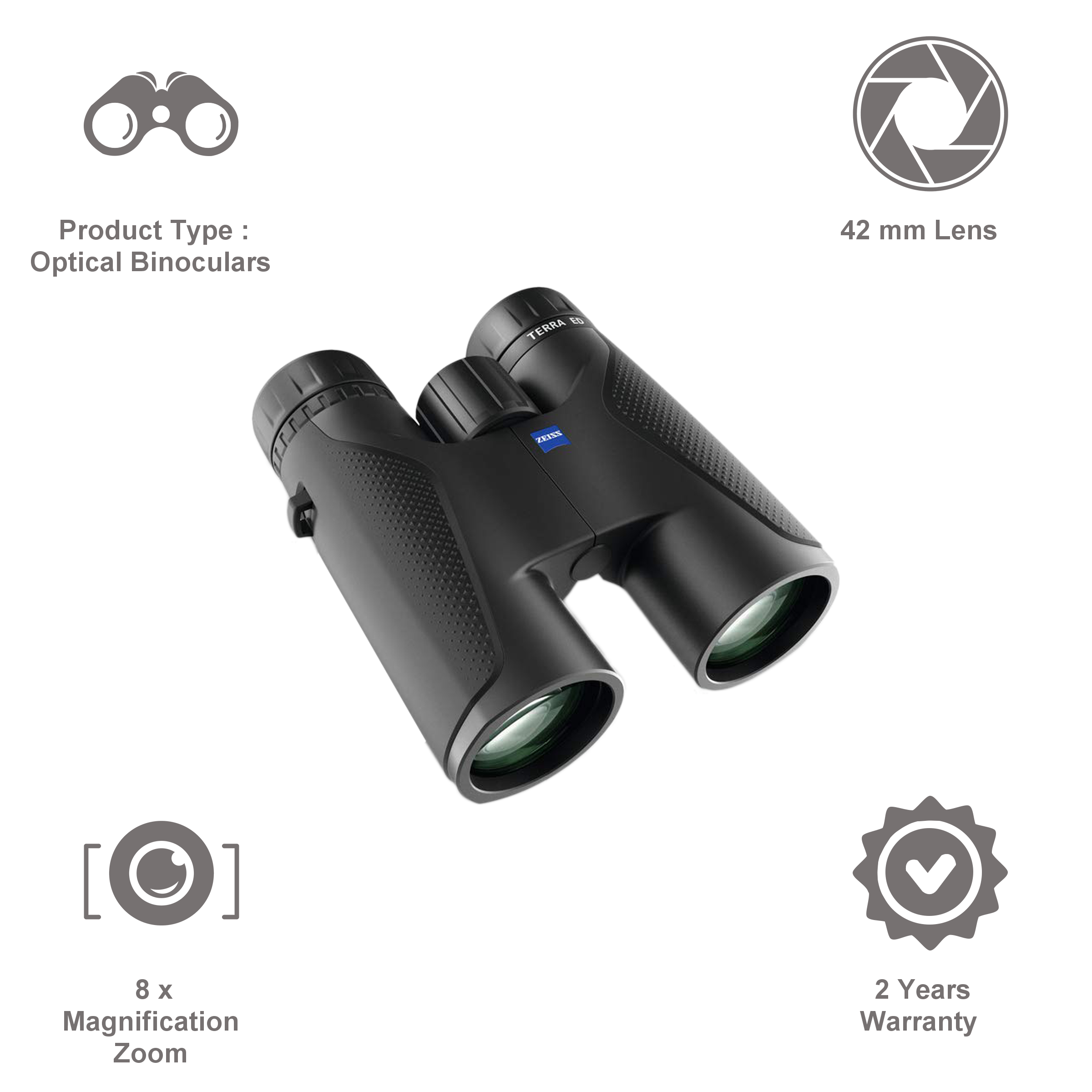 ZEISS Terra ED 8x 42mm Roof Prism Optical Binoculars (Hydrophobic Multi-coating, 524203-9901-000, Black)_4