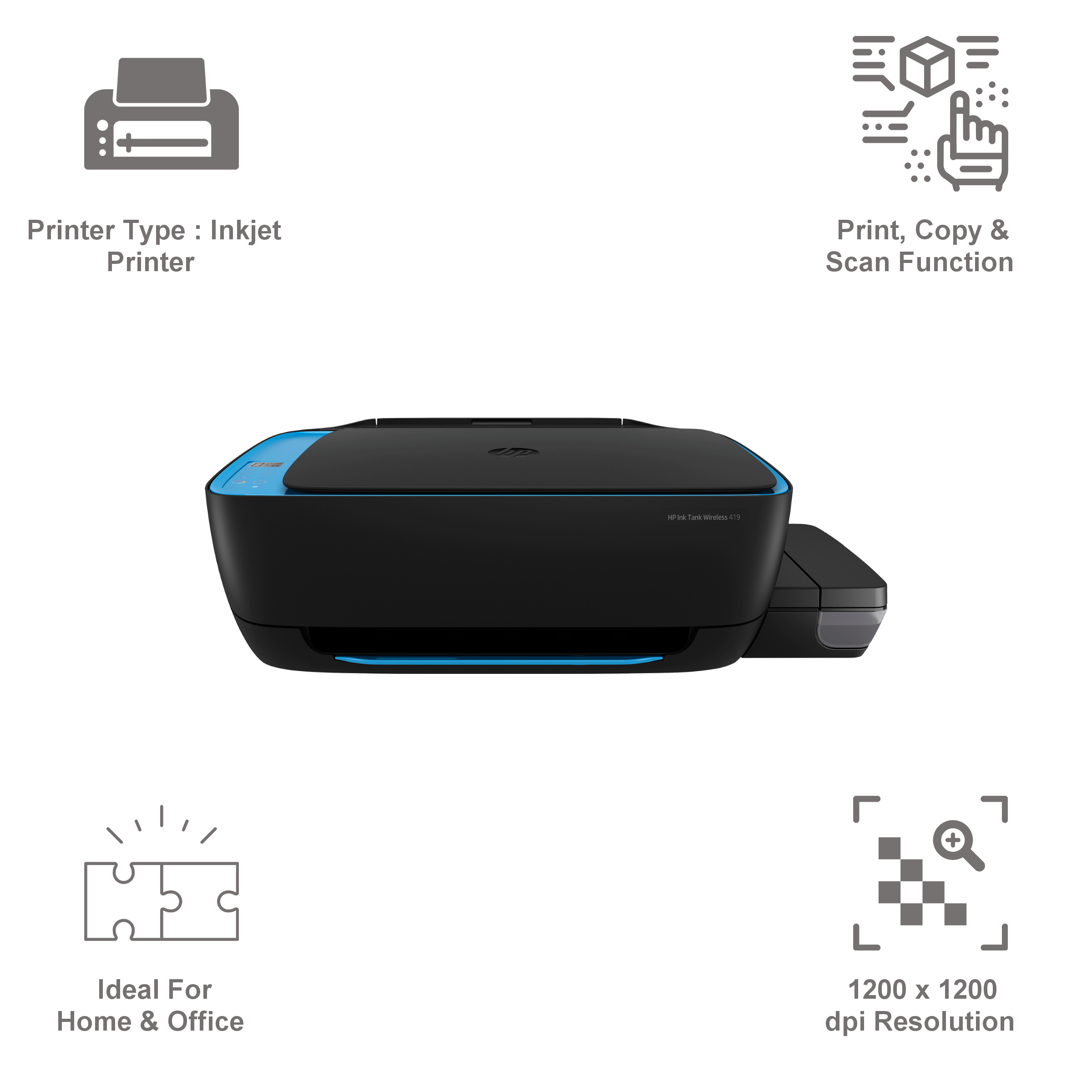 HP Ink Tank 419 Wireless Color All-in-One Inkjet Printer (Borderless Printing, Z6Z97A, Black)_9