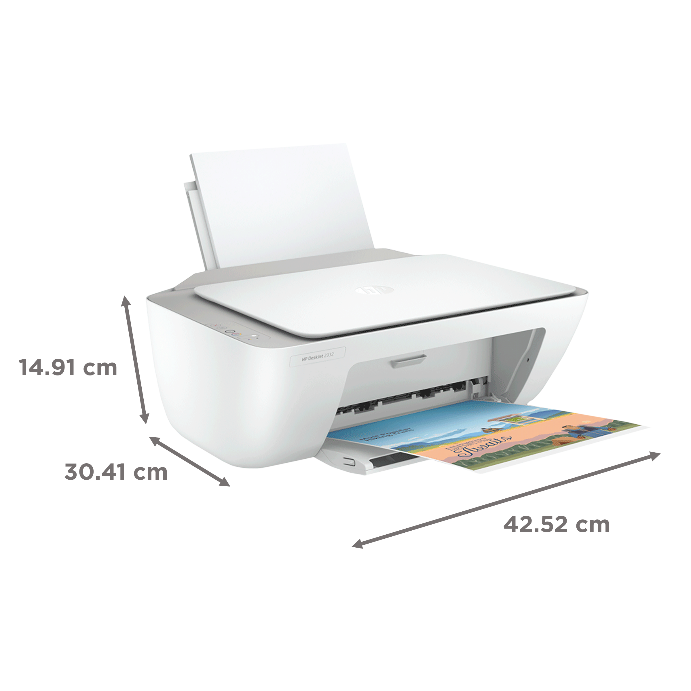 HP DeskJet 2332 Color All-in-One Inkjet Printer (HP Auto-Off Technology, 7WN44D, Grey)_6