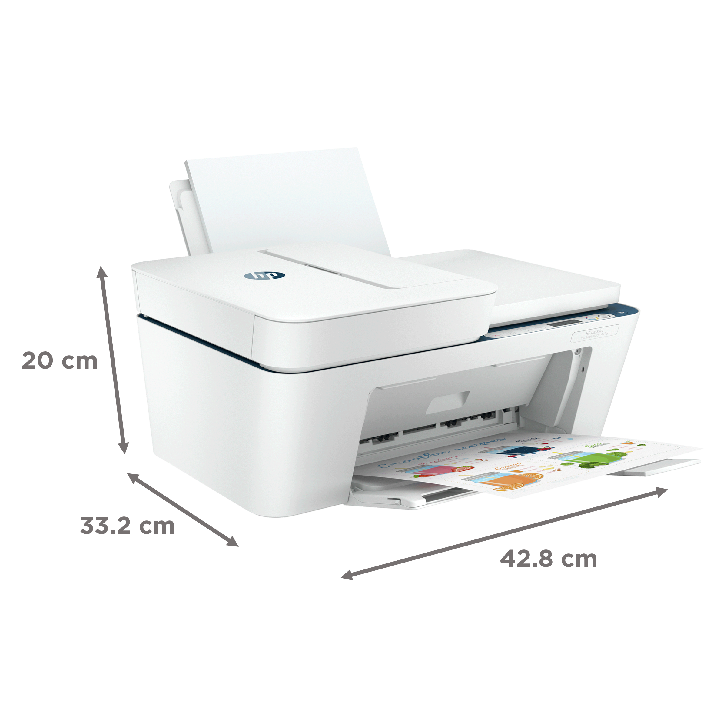 HP DeskJet Ink Advantage 4178 Wireless Color All-in-One Inkjet Printer (Voice-Activated Printing, 7FT02B, Blue)_7