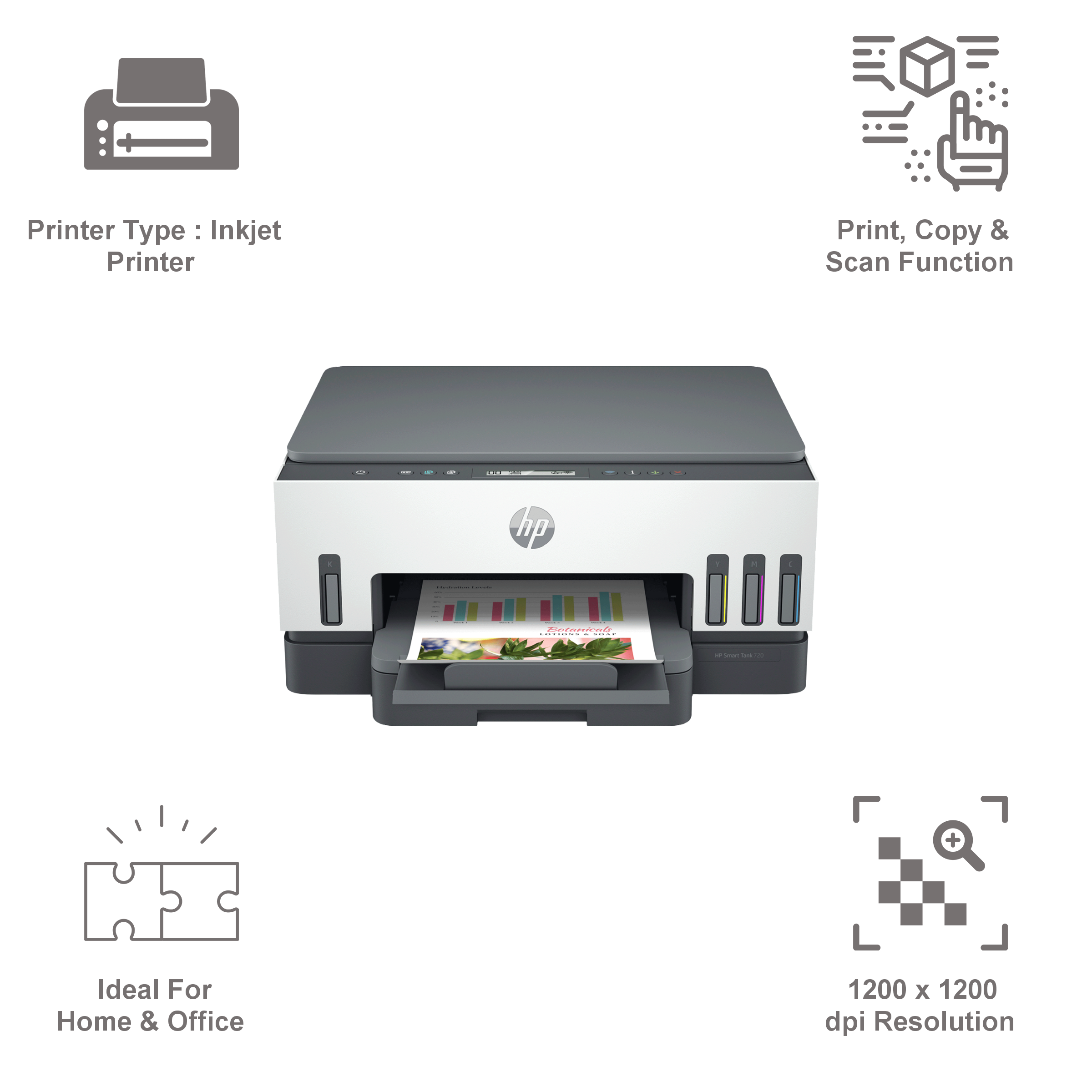 HP SmartTank 720 Wireless Color All-in-One Inkjet Printer (Mobile Printing Capability, 6UU46A, Black) HP SmartTank 720 Wireless Color All-in-One Inkjet Printer (Mobile Printing Capability, 6UU46A, Black)_8