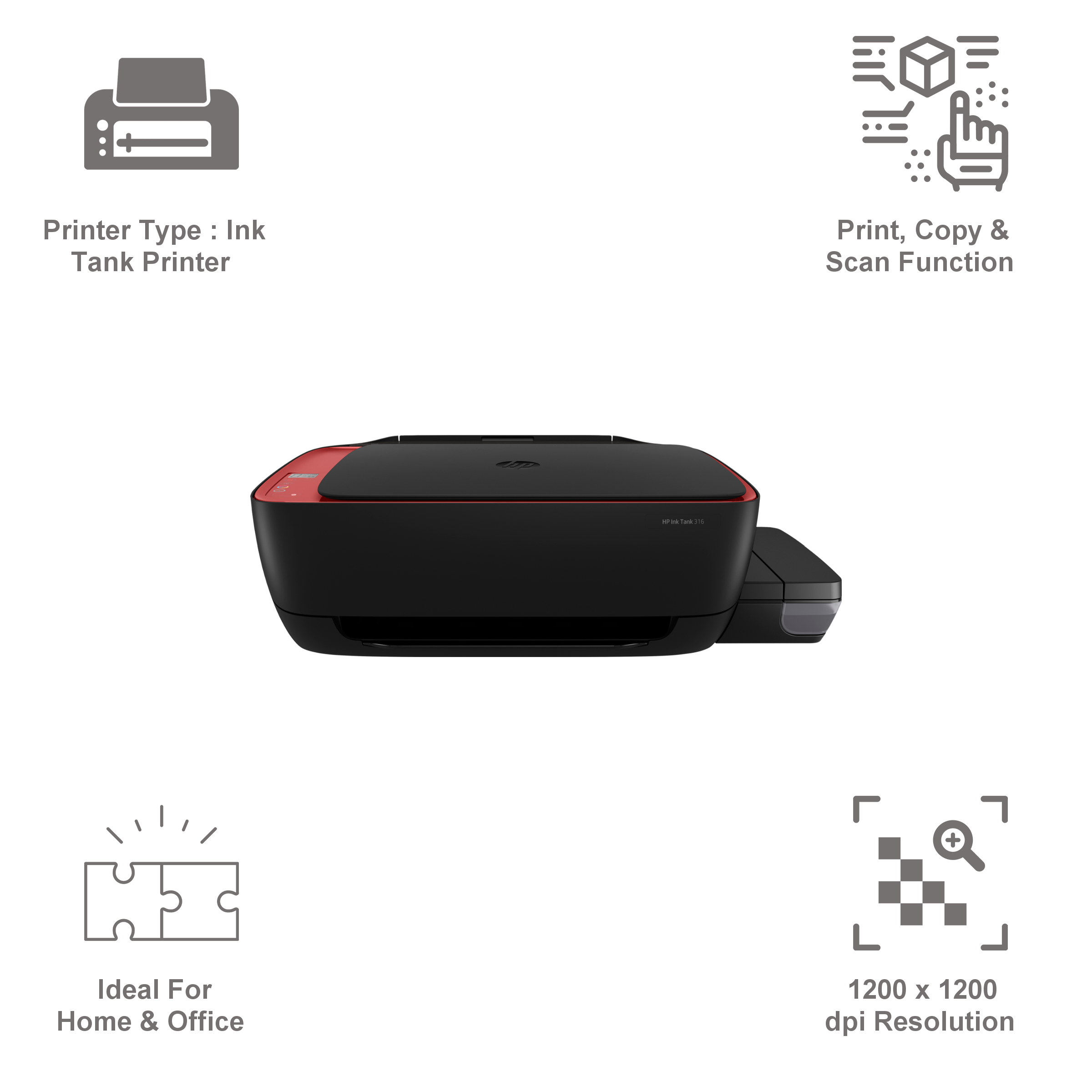 HP Ink Tank 316 Hi-Speed USB 2.0 Color All-in-One Ink Tank Printer (1000 Pages Max Monthly Duty Cycle, 7ZV78A, Black)_7