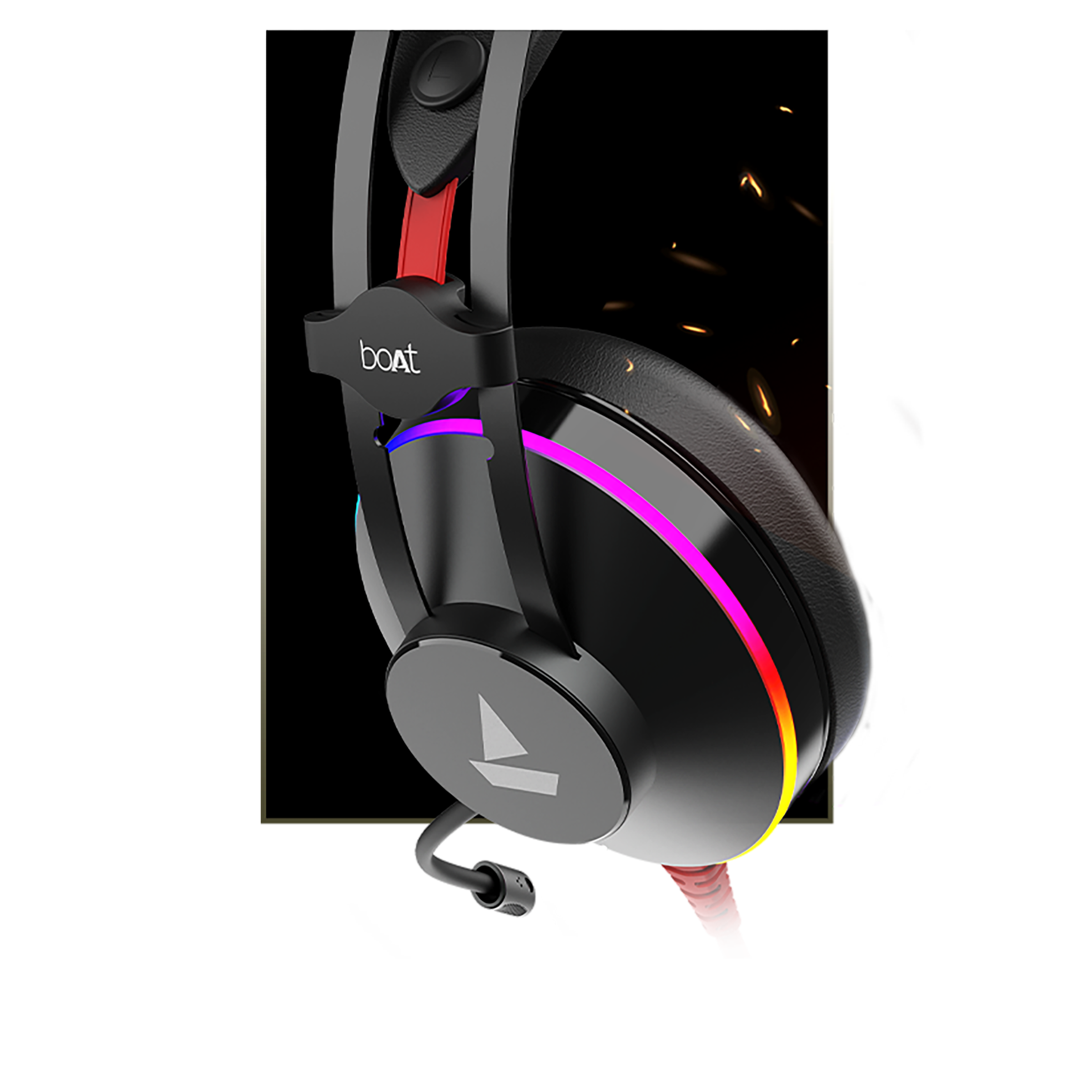 boAt Immortal 400 Wired Gaming Headphone with  Environmental Noise Cancellation (Intelligent Denoising Mic, Over Ear, Black Sabre)_5