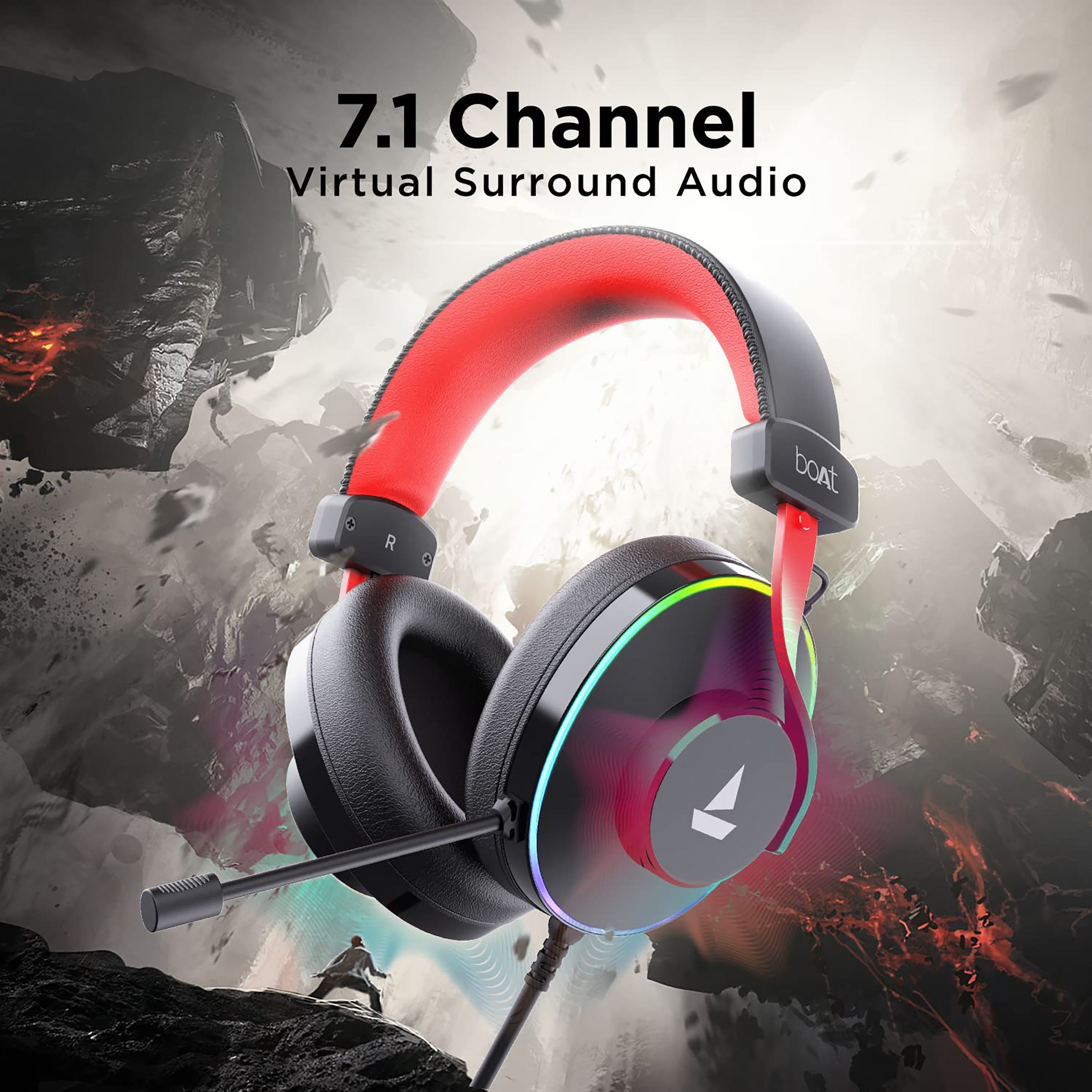 boAt Immortal IM-700 Wired Gaming Headset with Environmental Noise Cancellation (Intelligent Denoising Mic, Over Ear, Black Sabre) boAt Immortal IM-700 Wired Gaming Headset with Environmental Noise Cancellation (Intelligent Denoising Mic, Over Ear, Black Sabre)_9